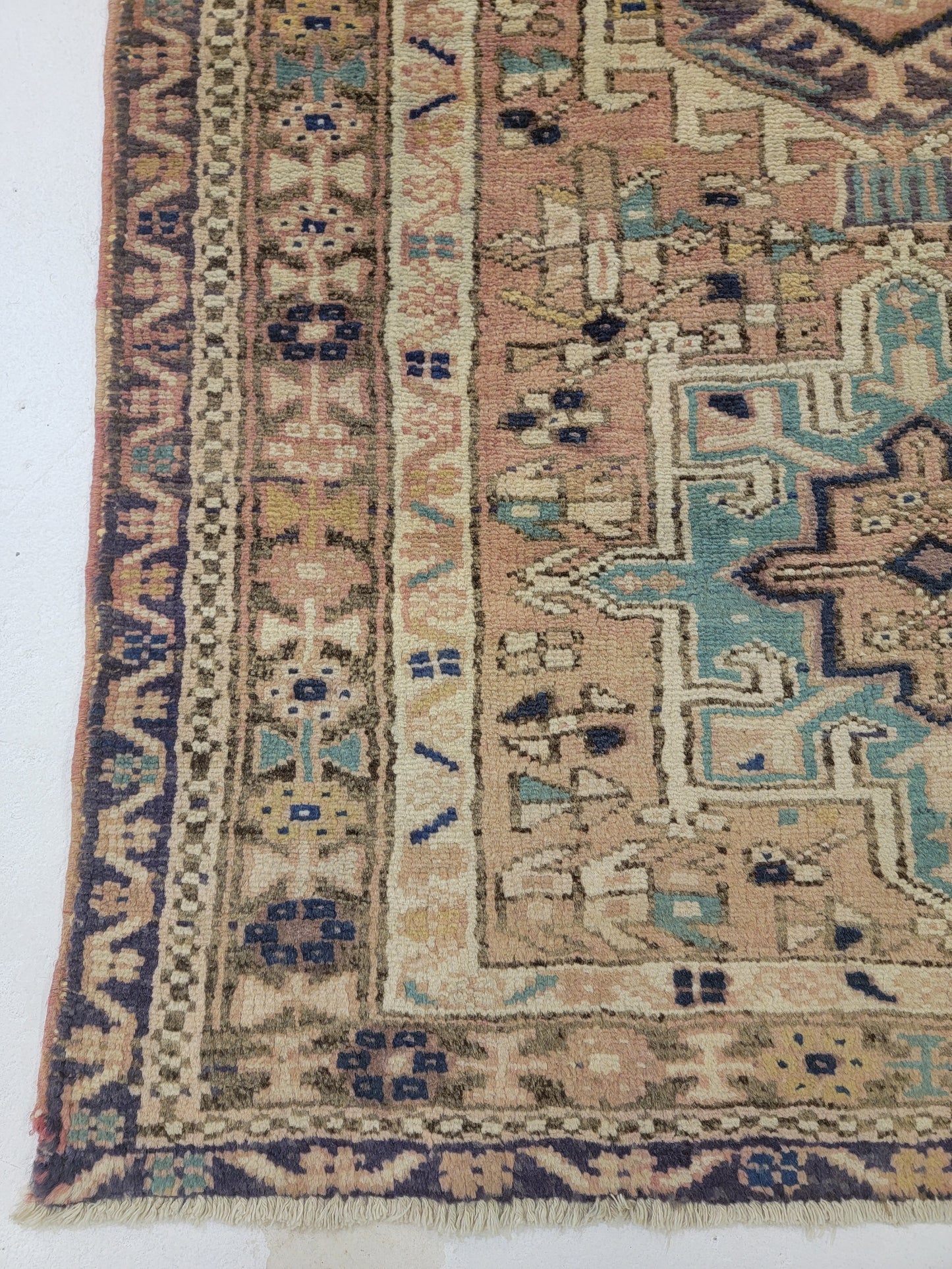 Hand-Knotted Wool Runner Heriz Karajeh 2'11" x 10'9"