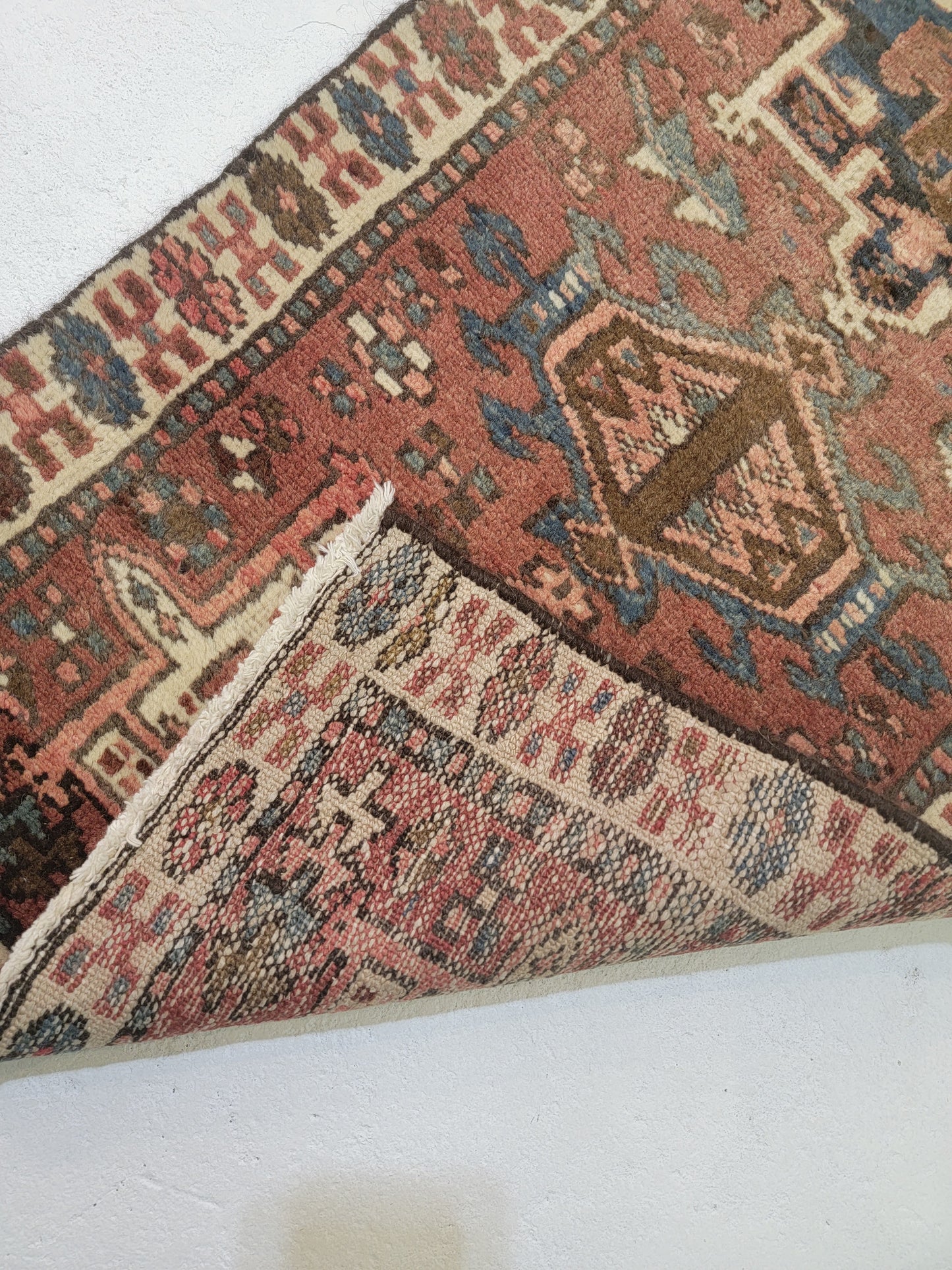 Hand-Knotted Wool Runner Heriz Karajeh 1'9" x 10'4"
