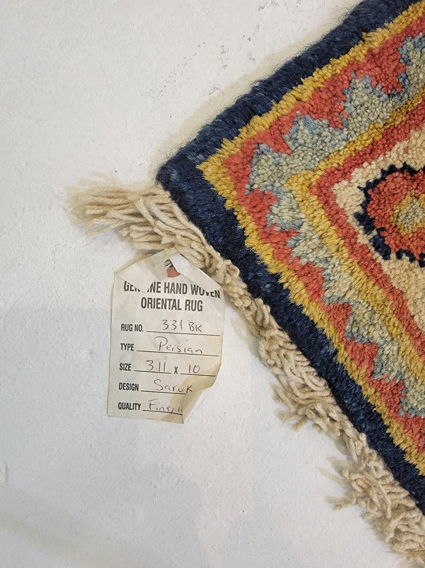Hand-Knotted Wool Gallery Size Arak 3'11" x 10'