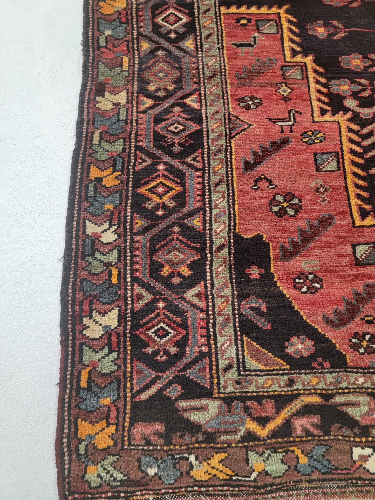 Hand-Knotted Wool Gallery Size Kurdish 4'7" x 12'6"