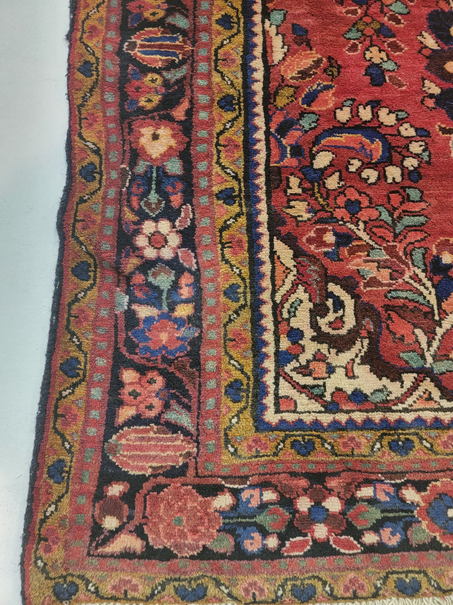 Hand-Knotted Wool Gallery Size Hamedan Borchaloo 4'5" x 13'4"