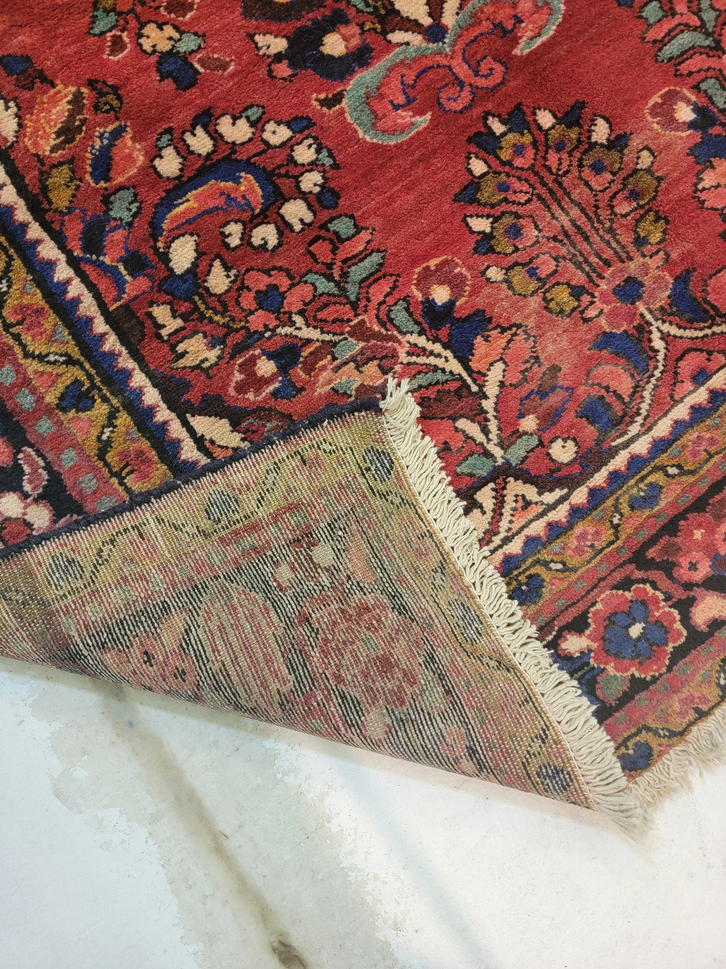 Hand-Knotted Wool Gallery Size Hamedan Borchaloo 4'5" x 13'4"
