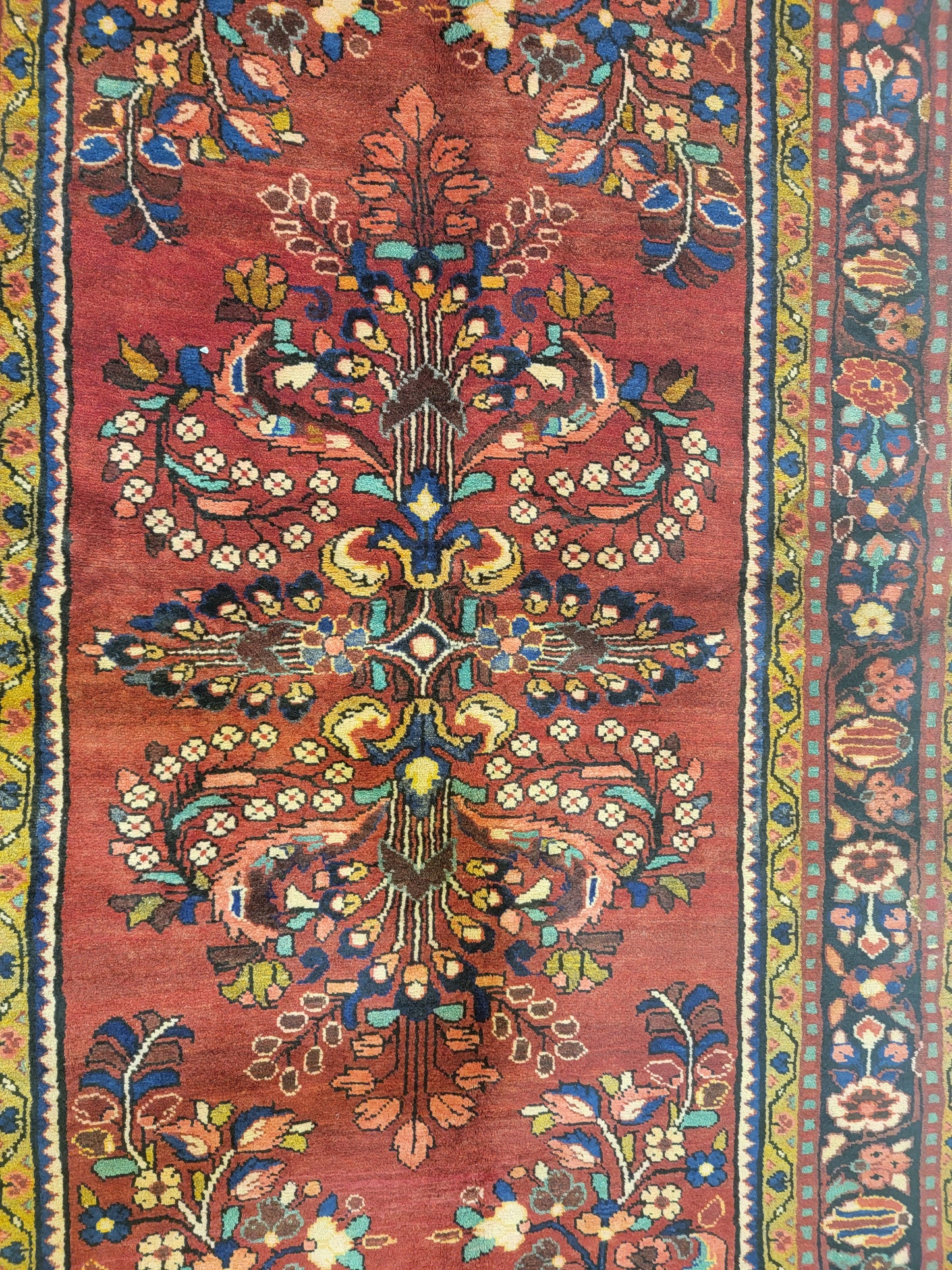 Hand-Knotted Wool Gallery Size Hamedan Borchaloo 4'5" x 13'4"