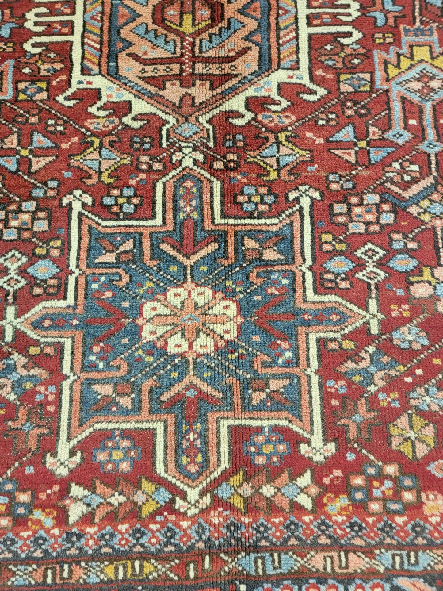 Hand-Knotted Wool Gallery Size Heriz Karajeh 4'10" x 14'5"
