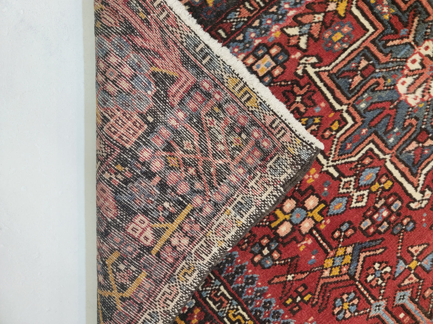 Hand-Knotted Wool Gallery Size Heriz Karajeh 4'10" x 14'5"