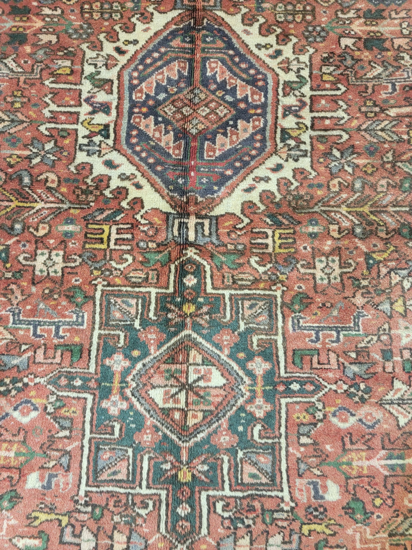 Hand-Knotted Wool Gallery Size Heriz Karajeh 5' x 13'
