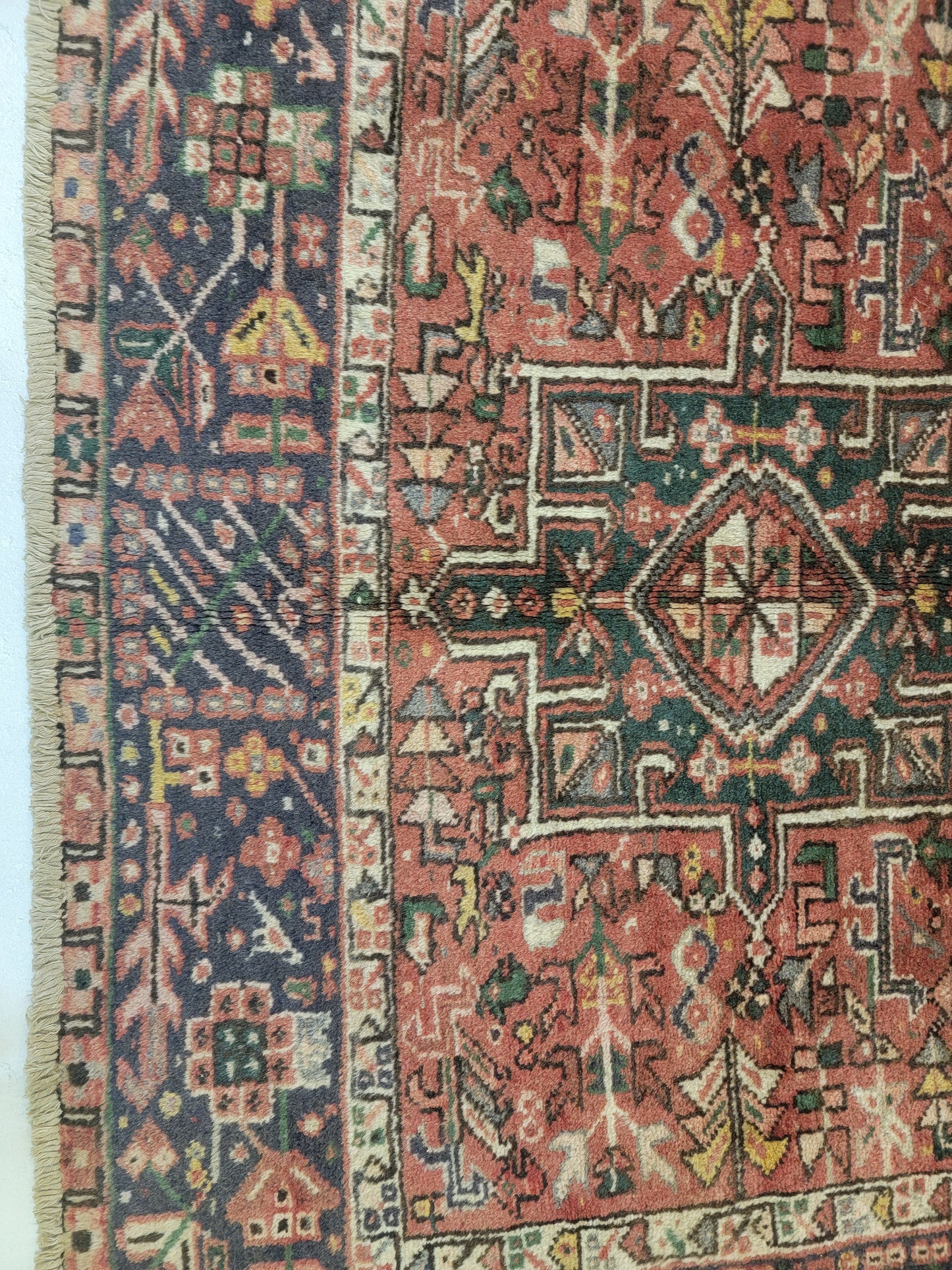 Hand-Knotted Wool Gallery Size Heriz Karajeh 5' x 13'