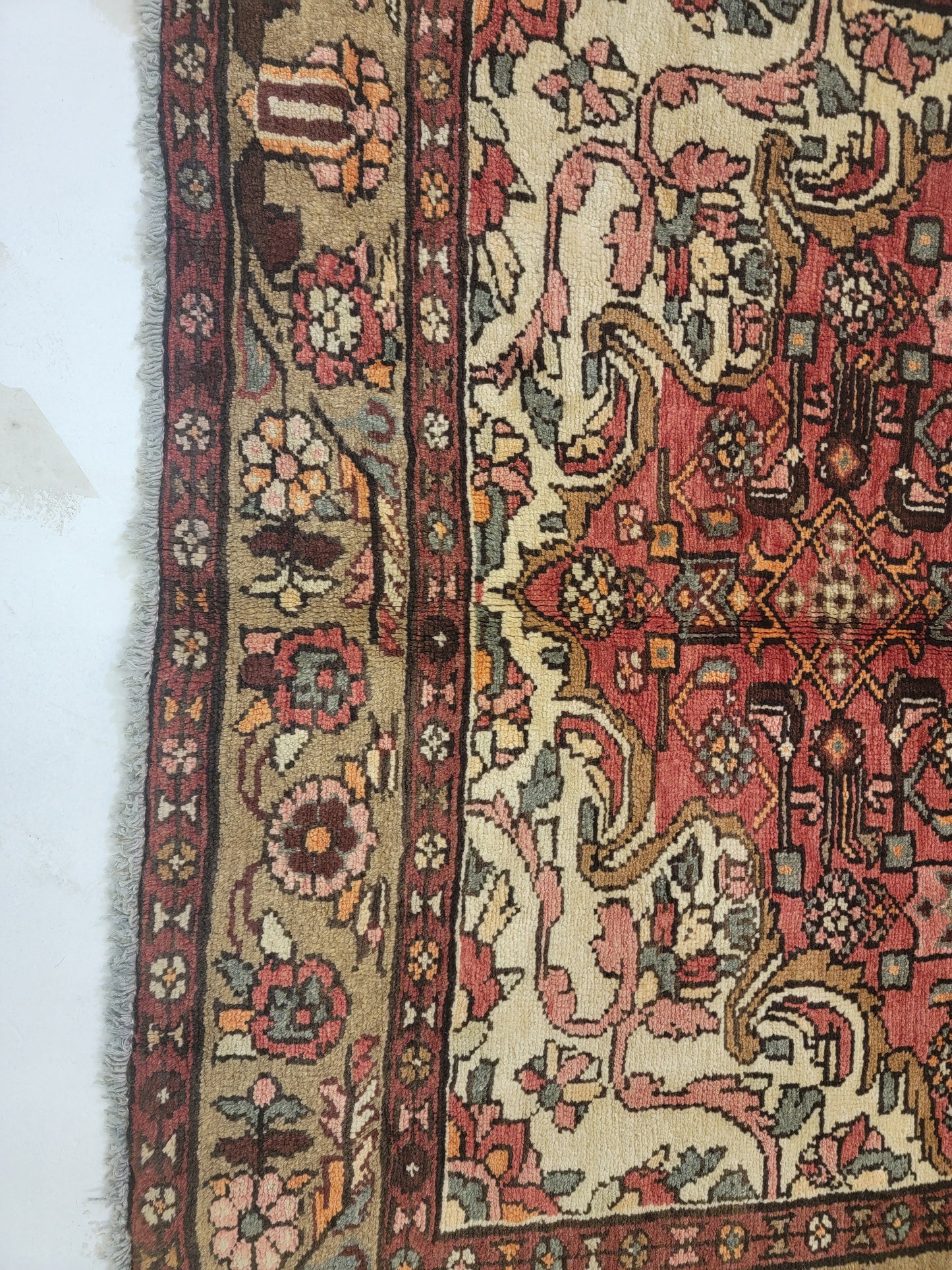 Hand-Knotted Wool Gallery Size Hamedan Borchaloo 5'2" x 10'2"