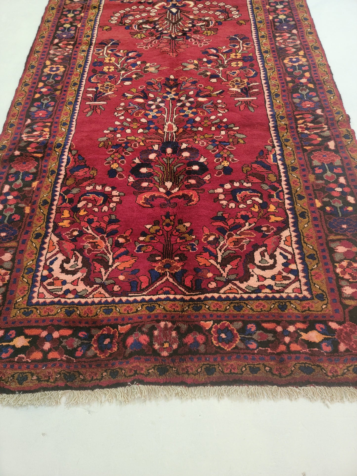 Hand-Knotted Wool Gallery Size Hamedan 5' x 14'4"