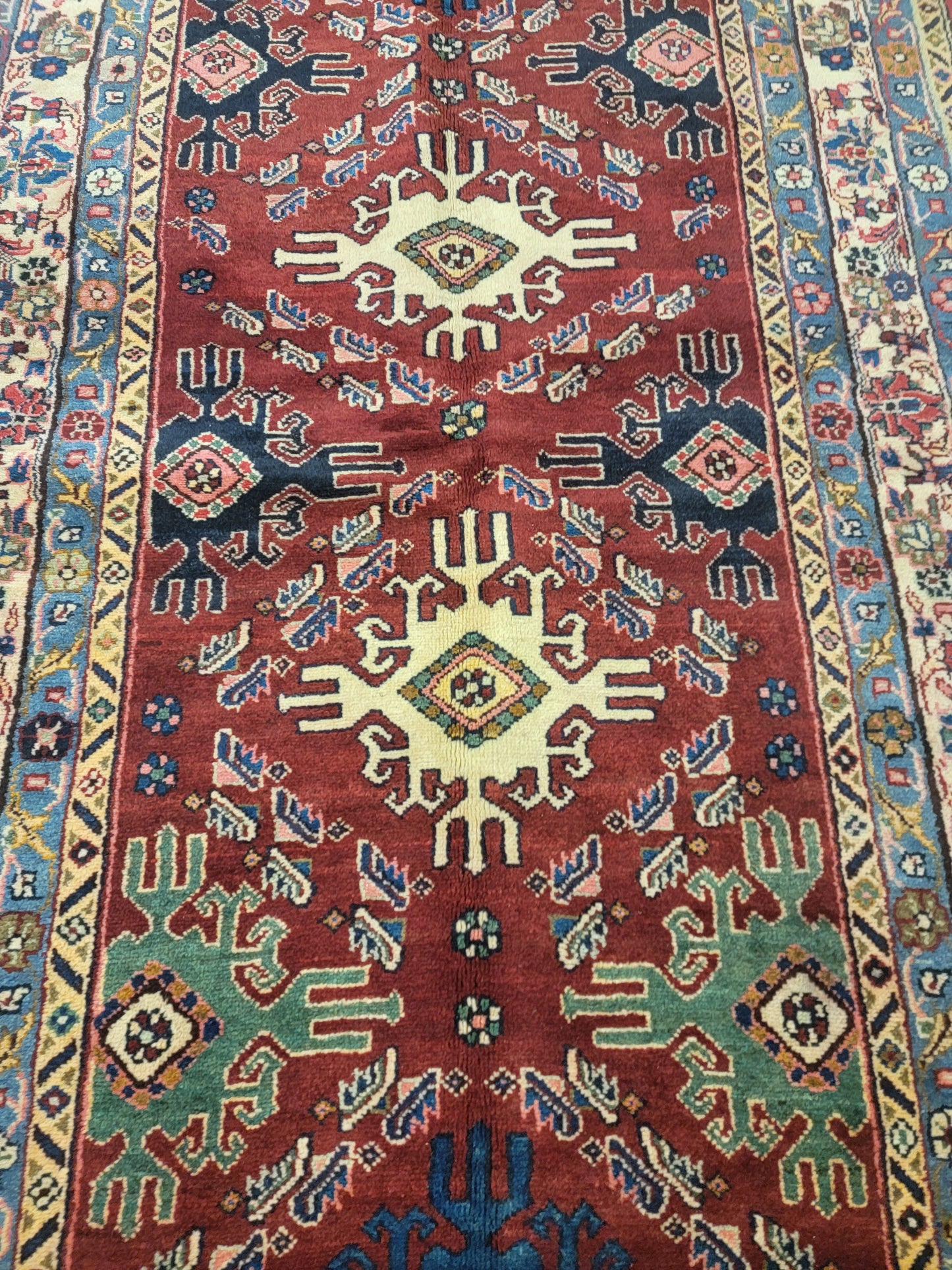 Hand-Knotted Wool Gallery Size Hamedan Nahavand 4'5" x 12'8"