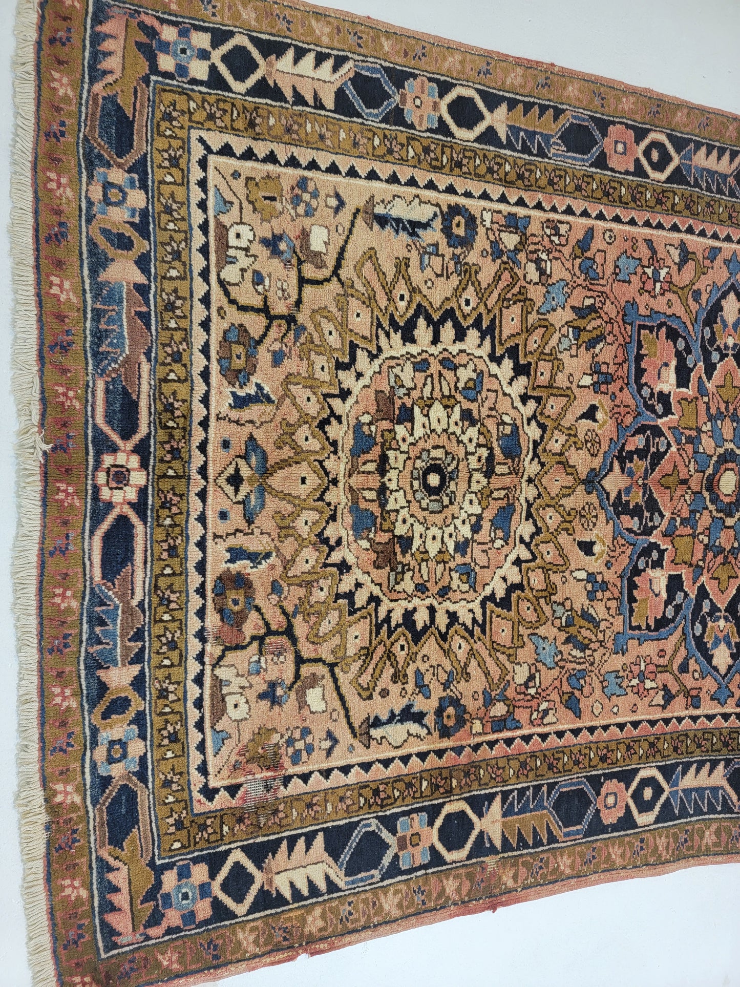 Hand-Knotted Wool Gallery Size Heriz Ahar 4' x 13'