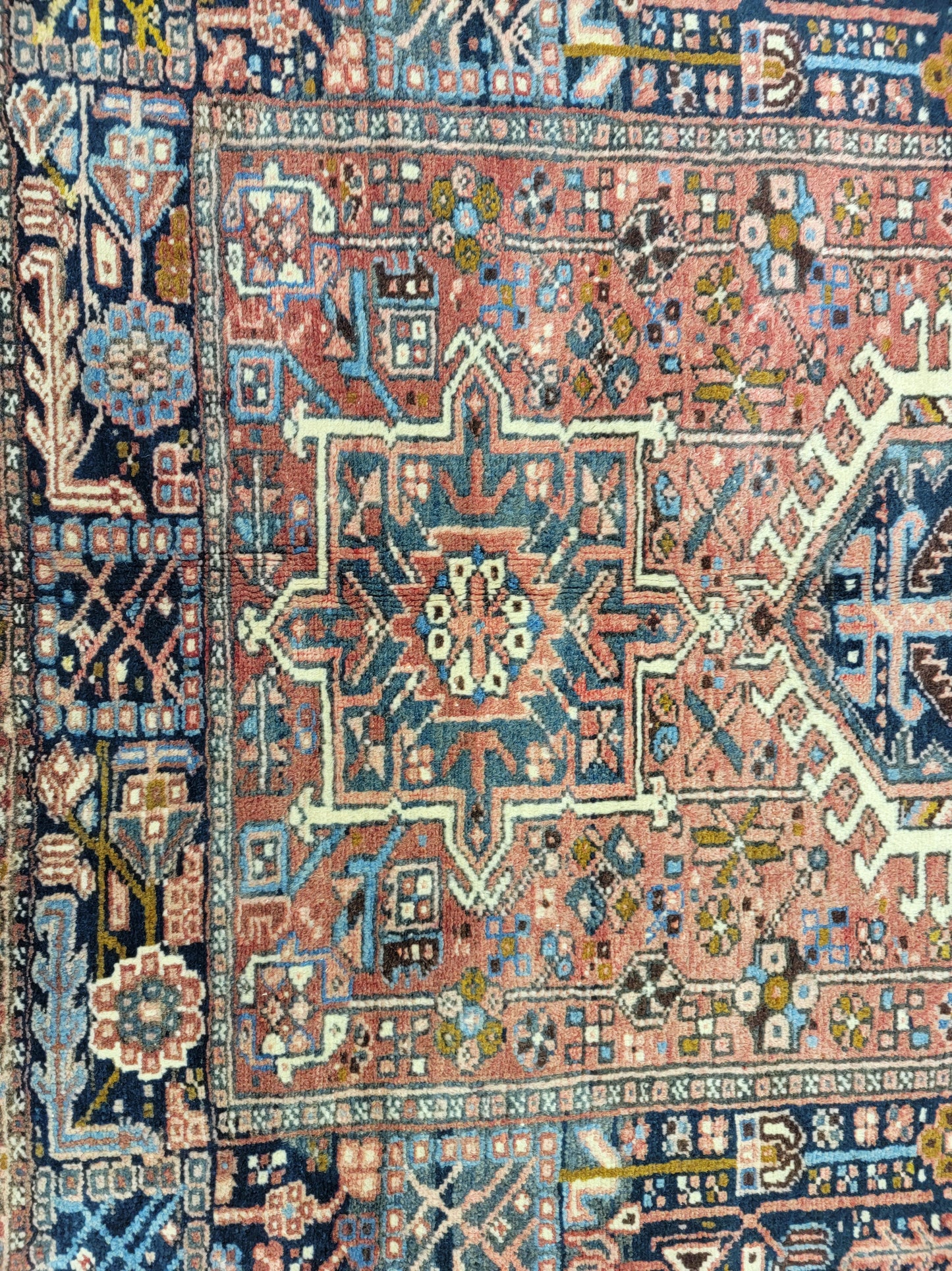 Hand-Knotted Wool Gallery Size Heriz Karajeh 4'8" x 15'2"
