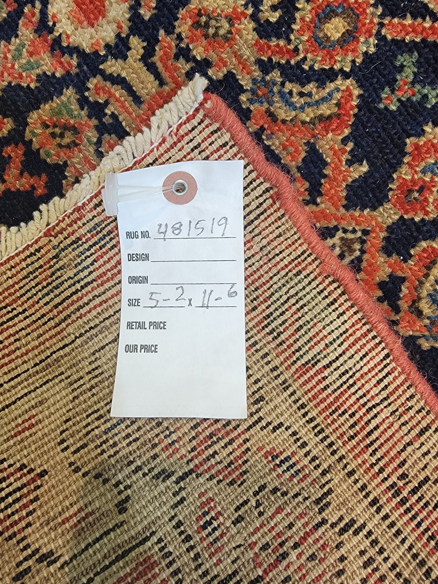 Hand-Knotted Wool Gallery Size Malayer 5'2" x 11'6"