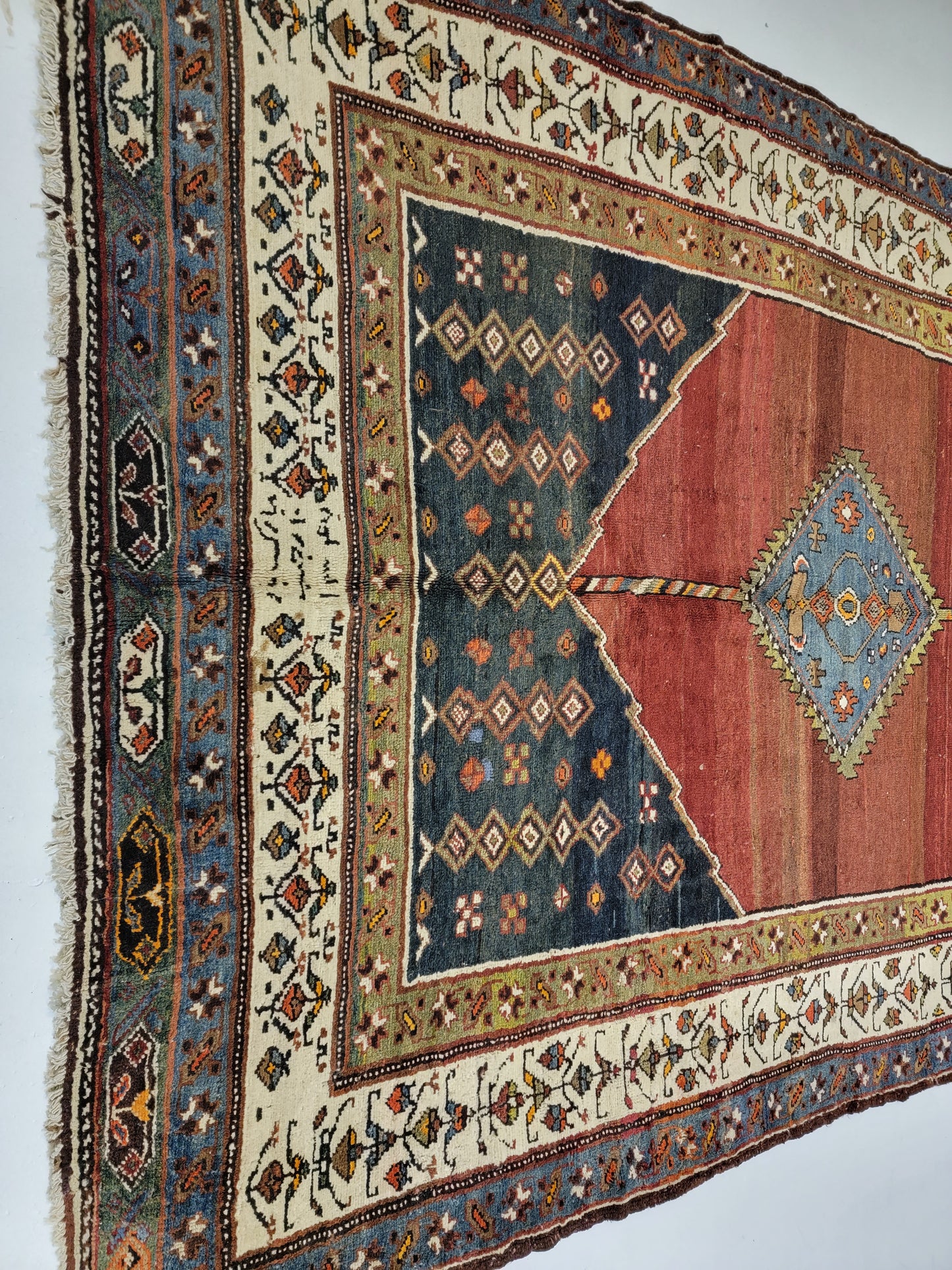 Hand-Knotted Wool Gallery Size Kurdish Malayer 6'2" x 13'2"