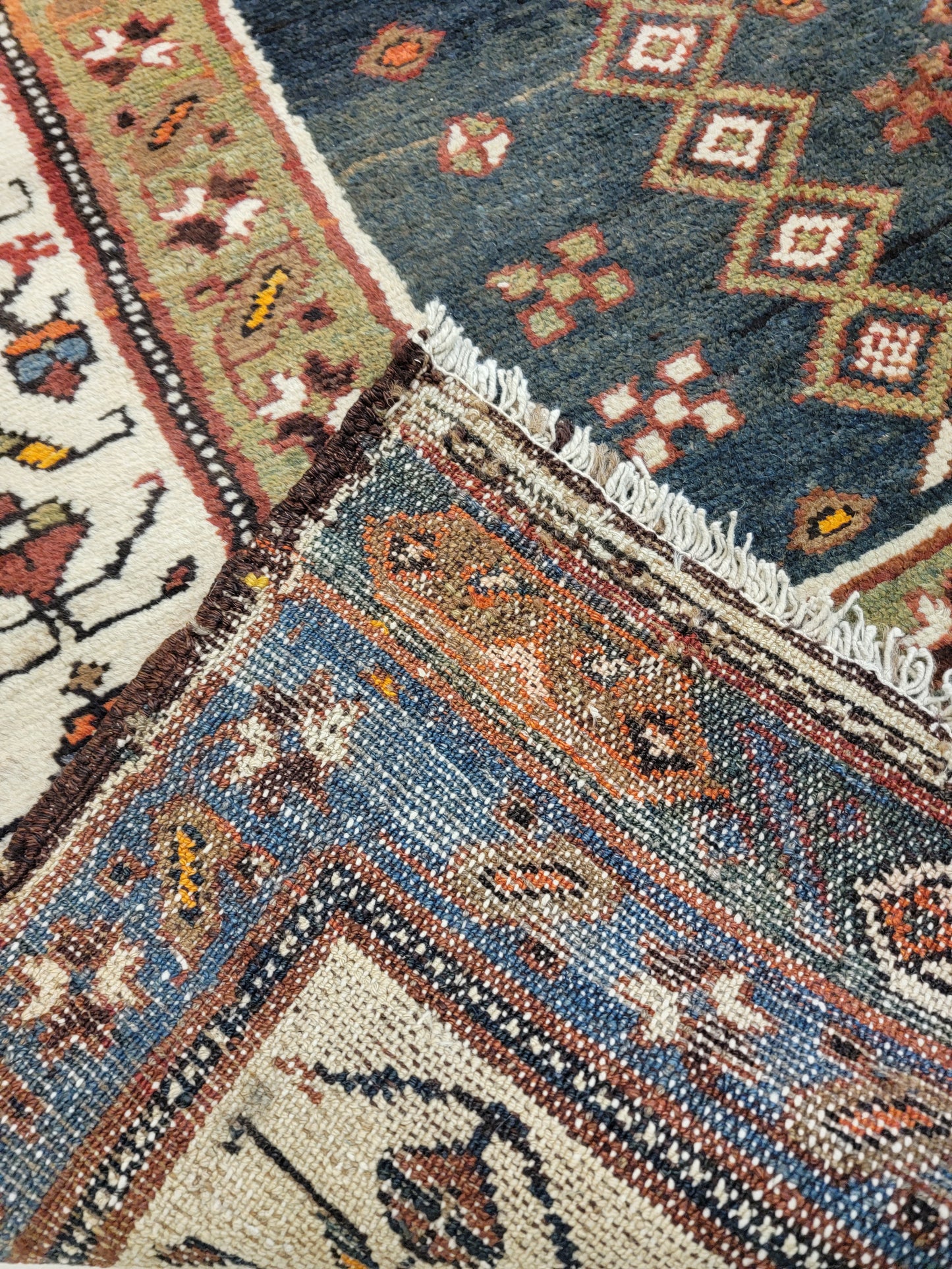 Hand-Knotted Wool Gallery Size Kurdish Malayer 6'2" x 13'2"