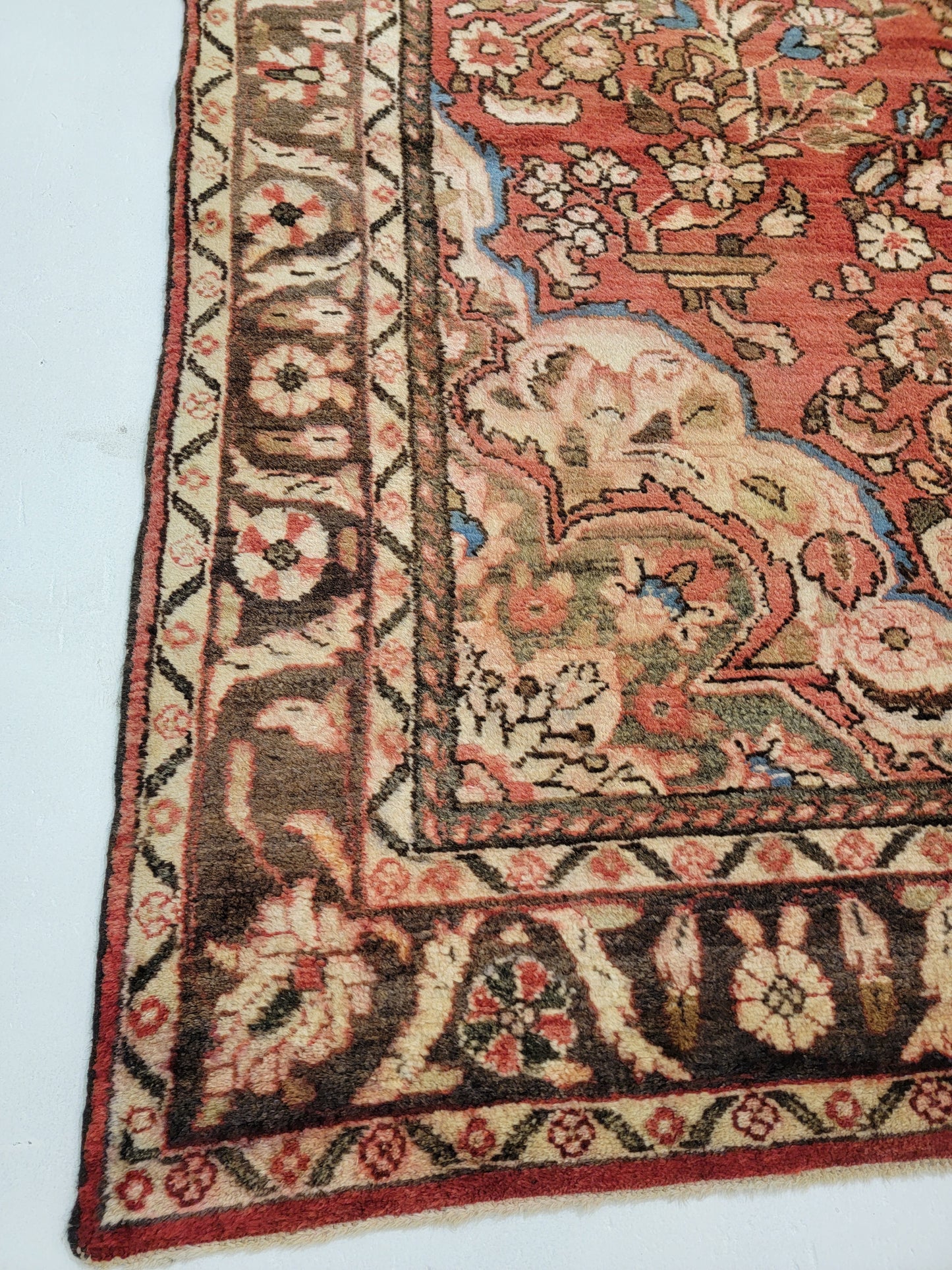 Hand-Knotted Wool Gallery Size Hamedan Borchaloo 5'6" x 10'2"