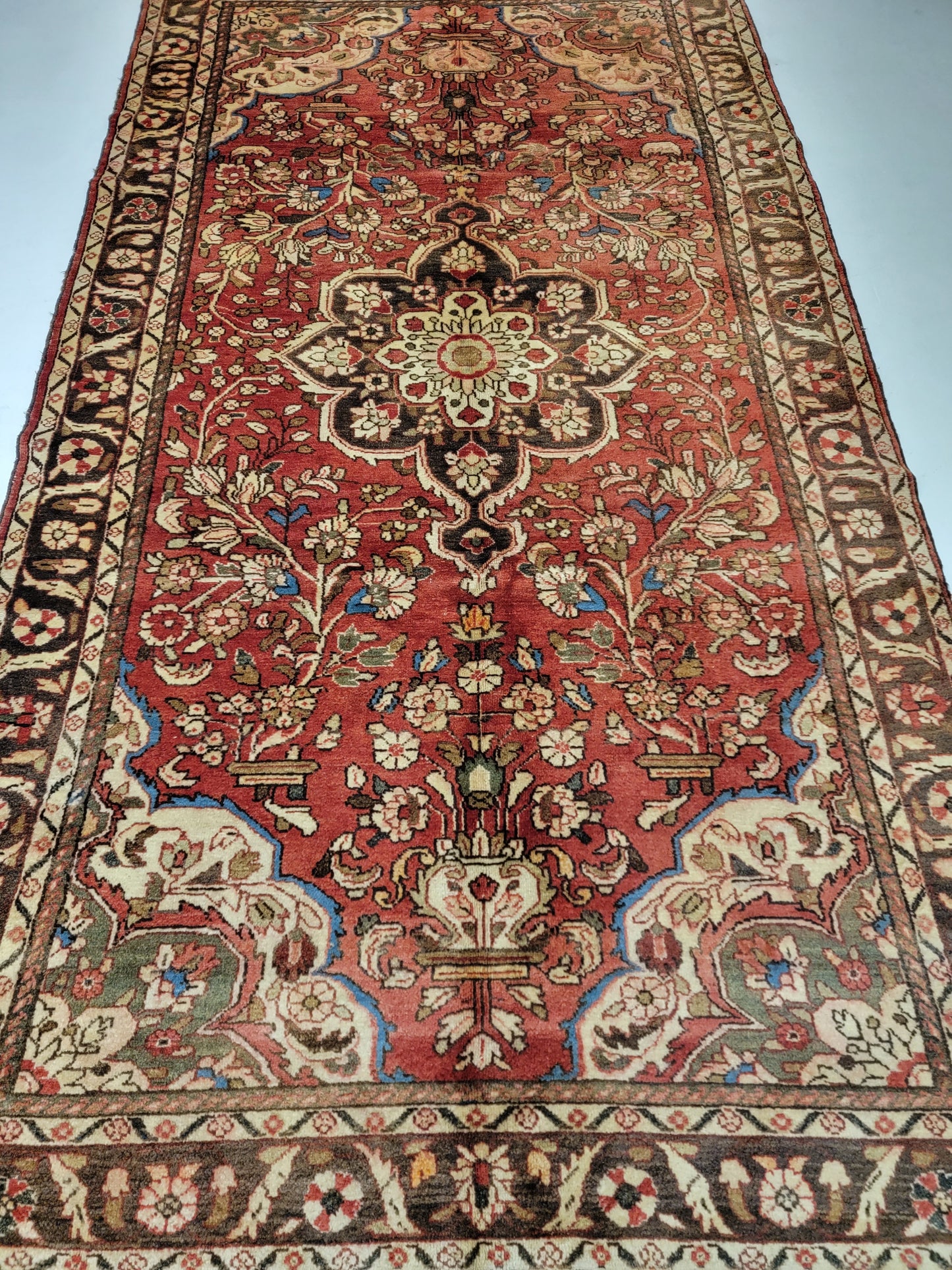 Hand-Knotted Wool Gallery Size Hamedan Borchaloo 5'6" x 10'2"