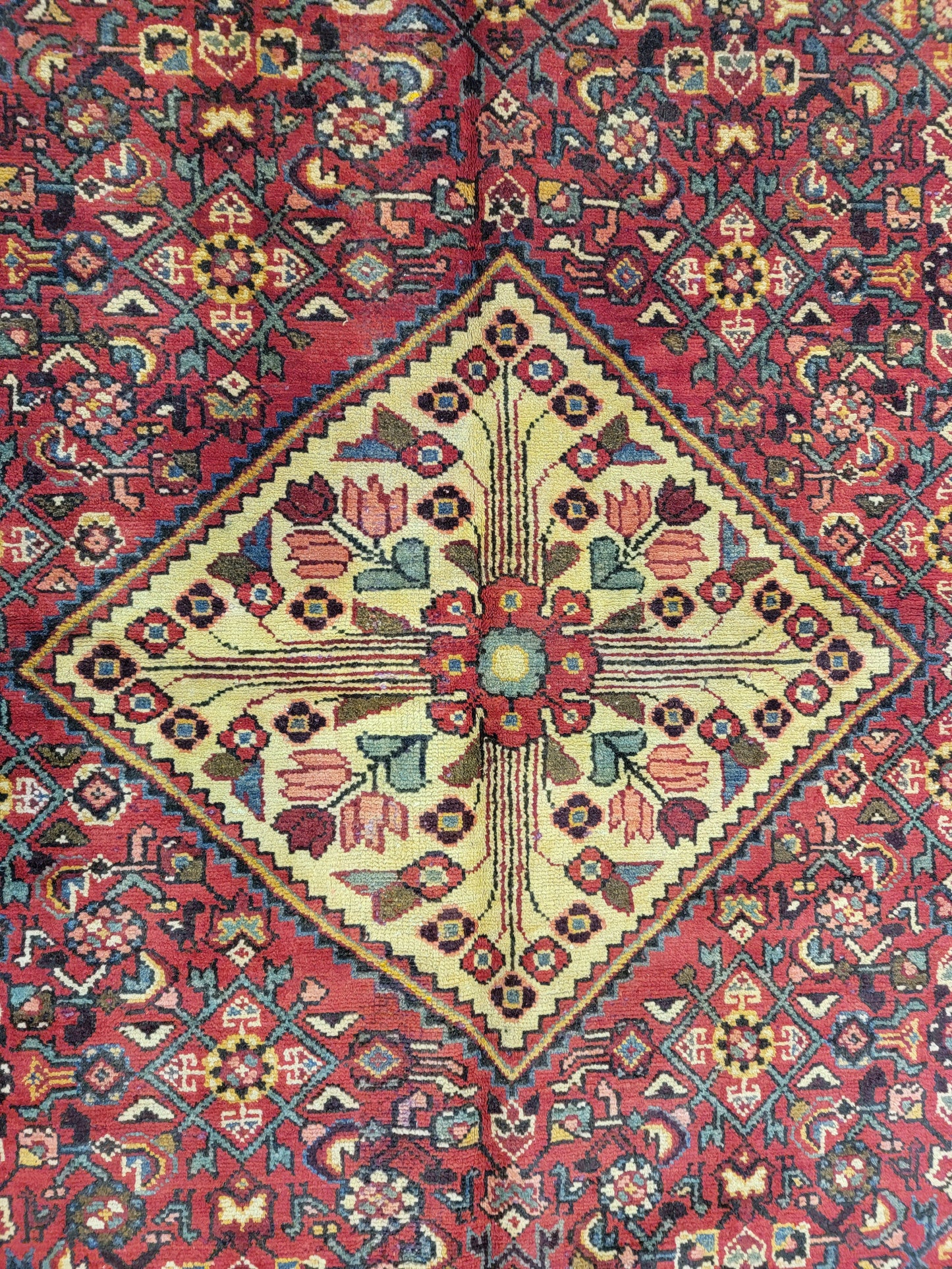 Hand-Knotted Wool Gallery Size Hosseinabad 5'4" x 13'2"