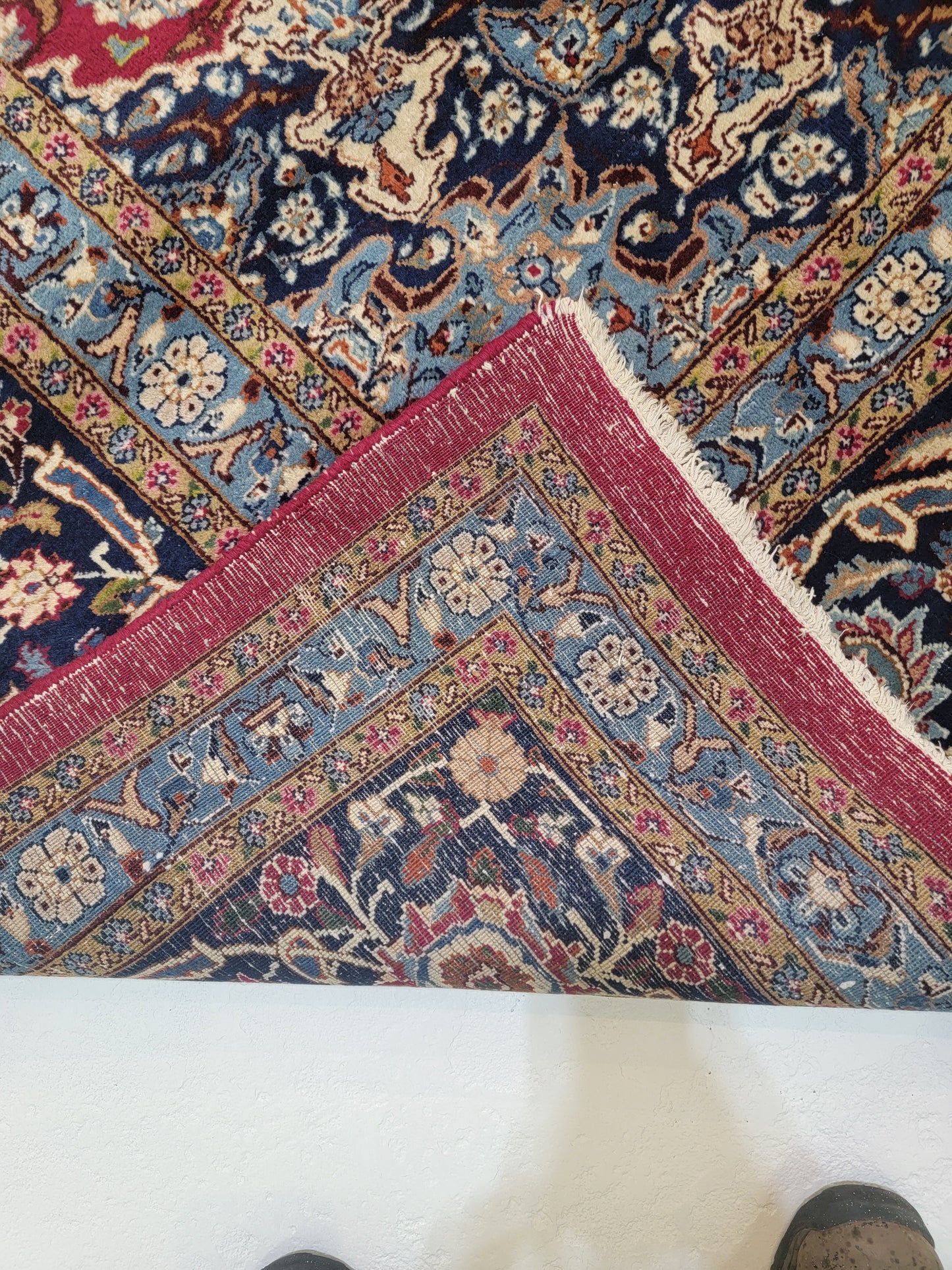 Hand-Knotted Wool Rug Mashad Sabzevar 10'1" x 13'2"