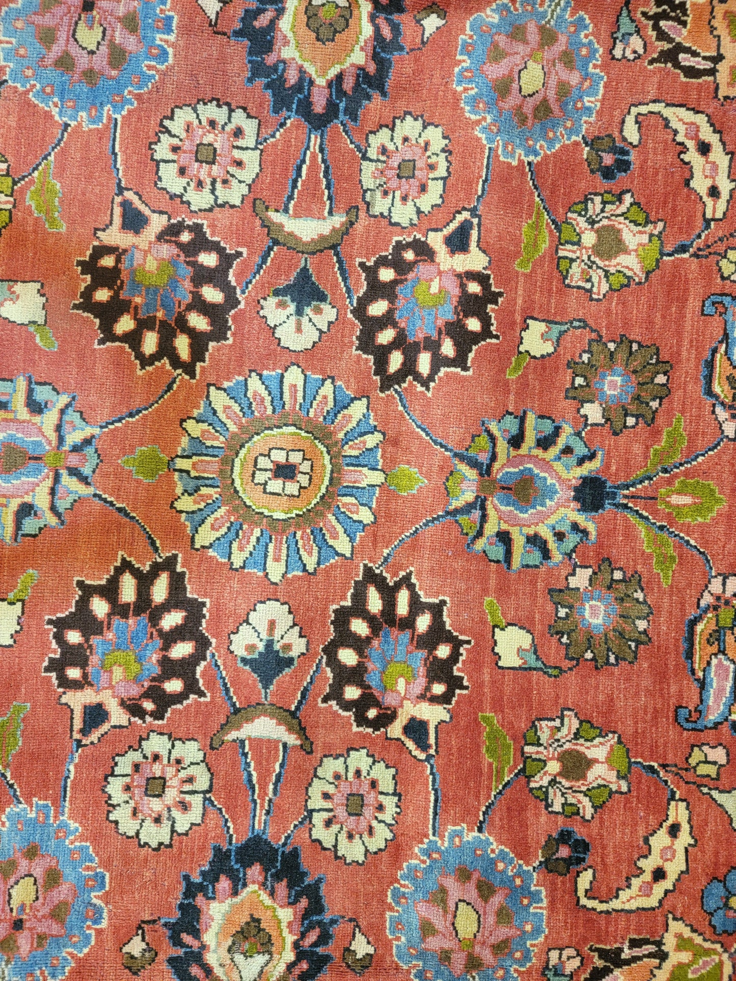Hand-Knotted Wool Rug Mashad 10' x 13'2"