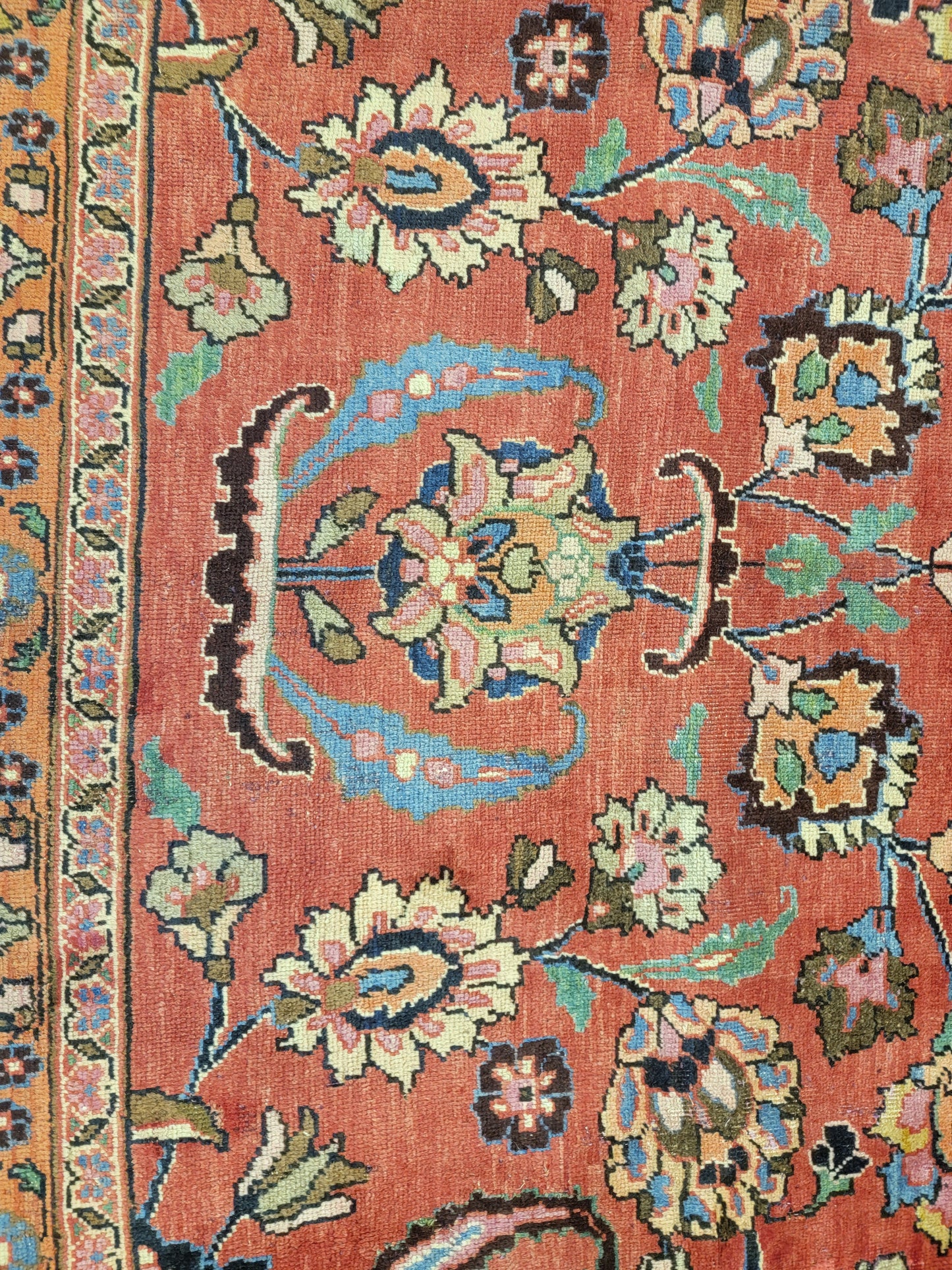 Hand-Knotted Wool Rug Mashad 10' x 13'2"