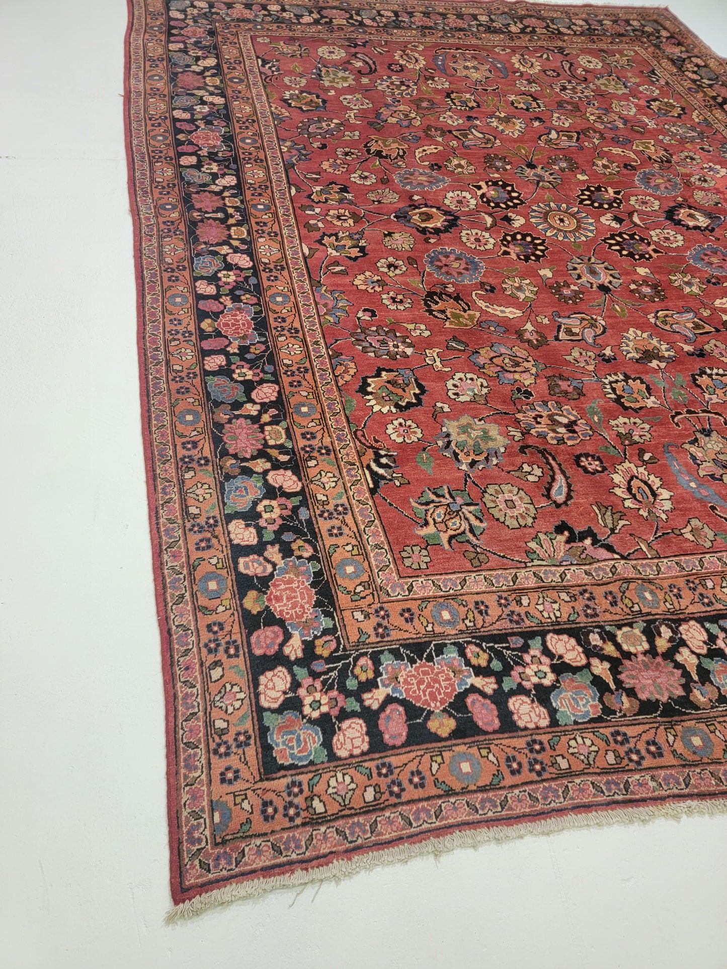 Hand-Knotted Wool Rug Mashad 10' x 13'2"