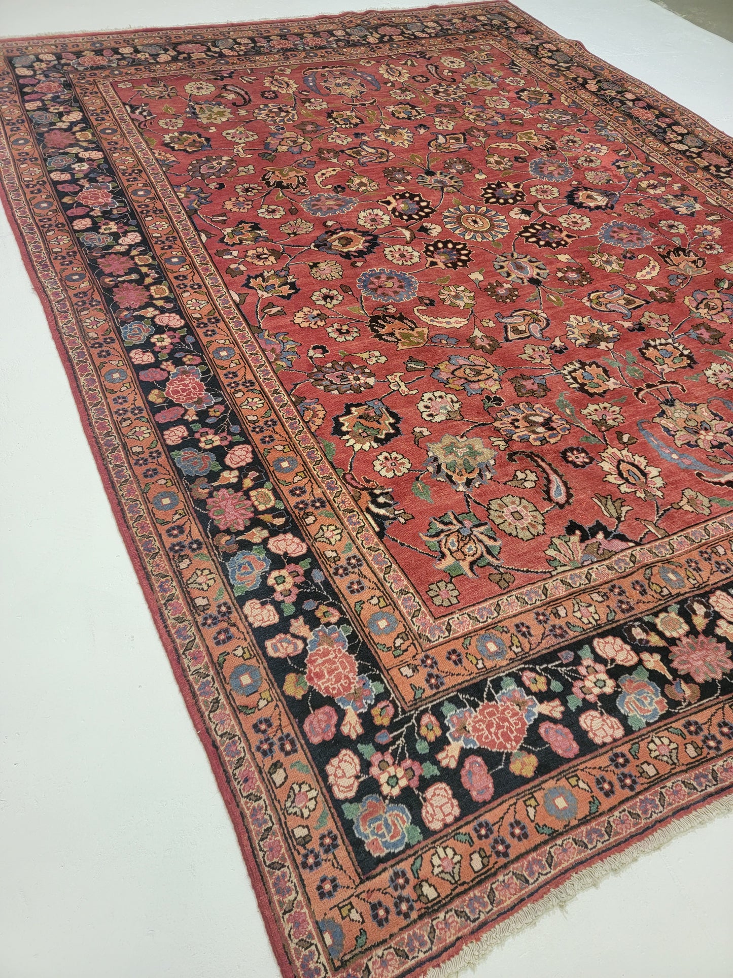 Hand-Knotted Wool Rug Mashad 10' x 13'2"
