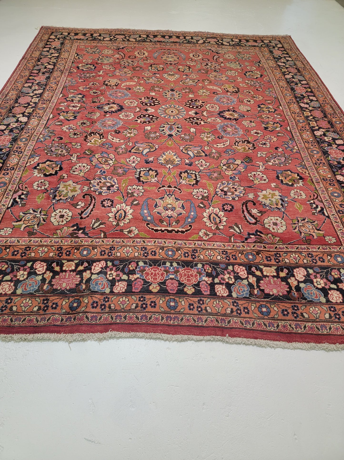 Hand-Knotted Wool Rug Mashad 10' x 13'2"