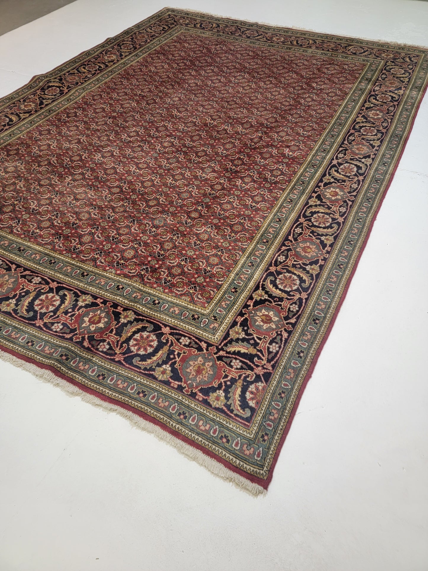 Hand-Knotted Wool Rug Tabriz 9'6" x 12'11"
