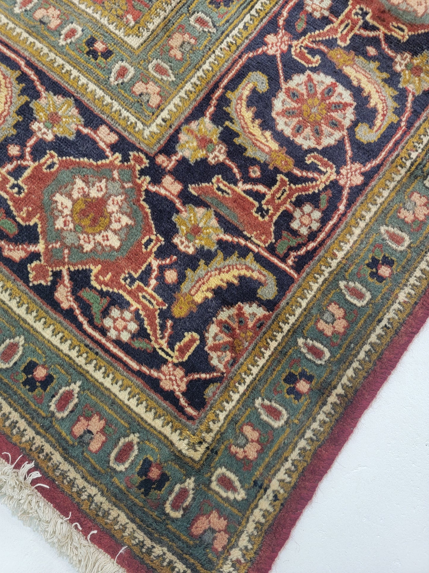 Hand-Knotted Wool Rug Tabriz 9'6" x 12'11"