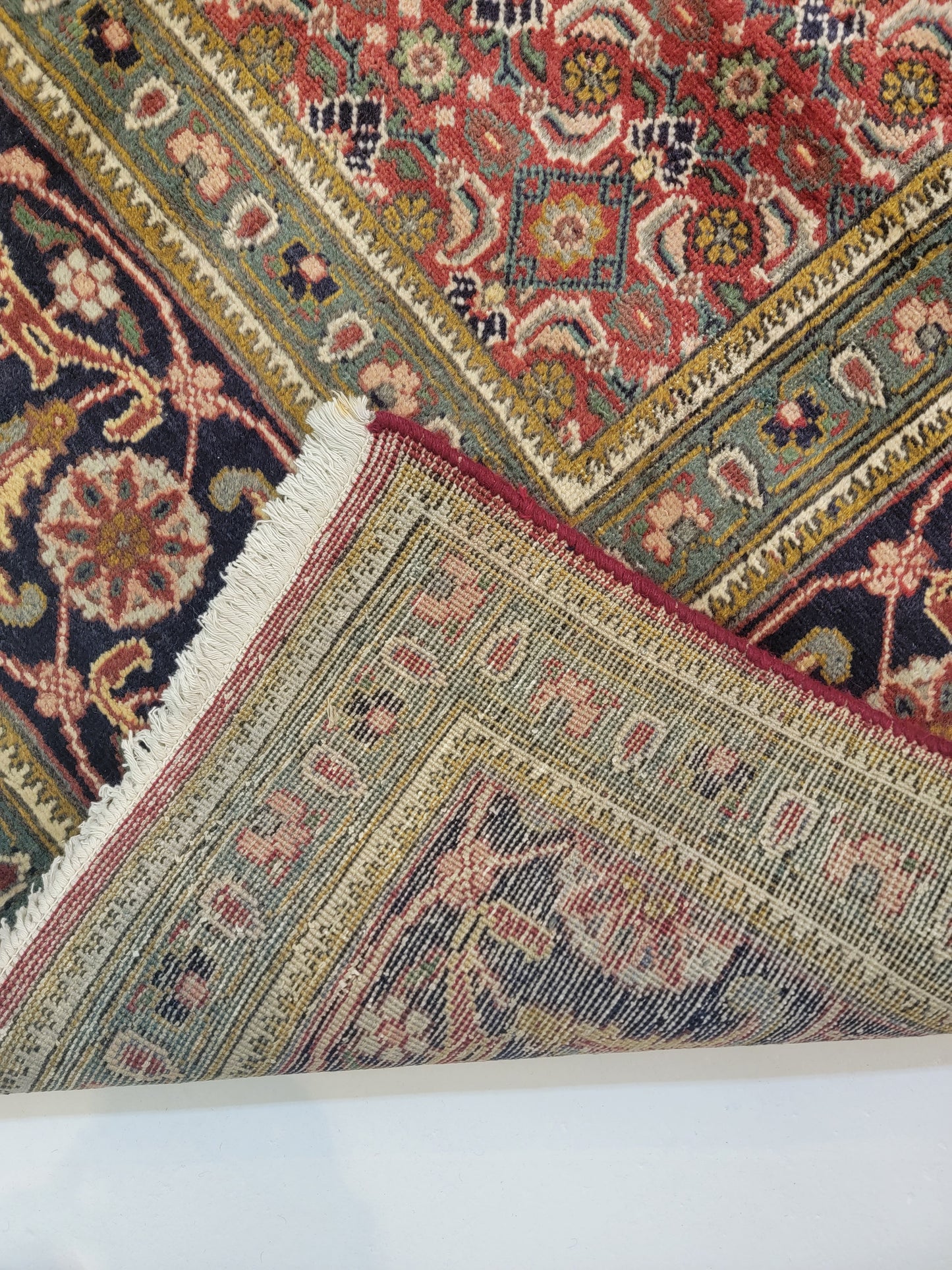 Hand-Knotted Wool Rug Tabriz 9'6" x 12'11"
