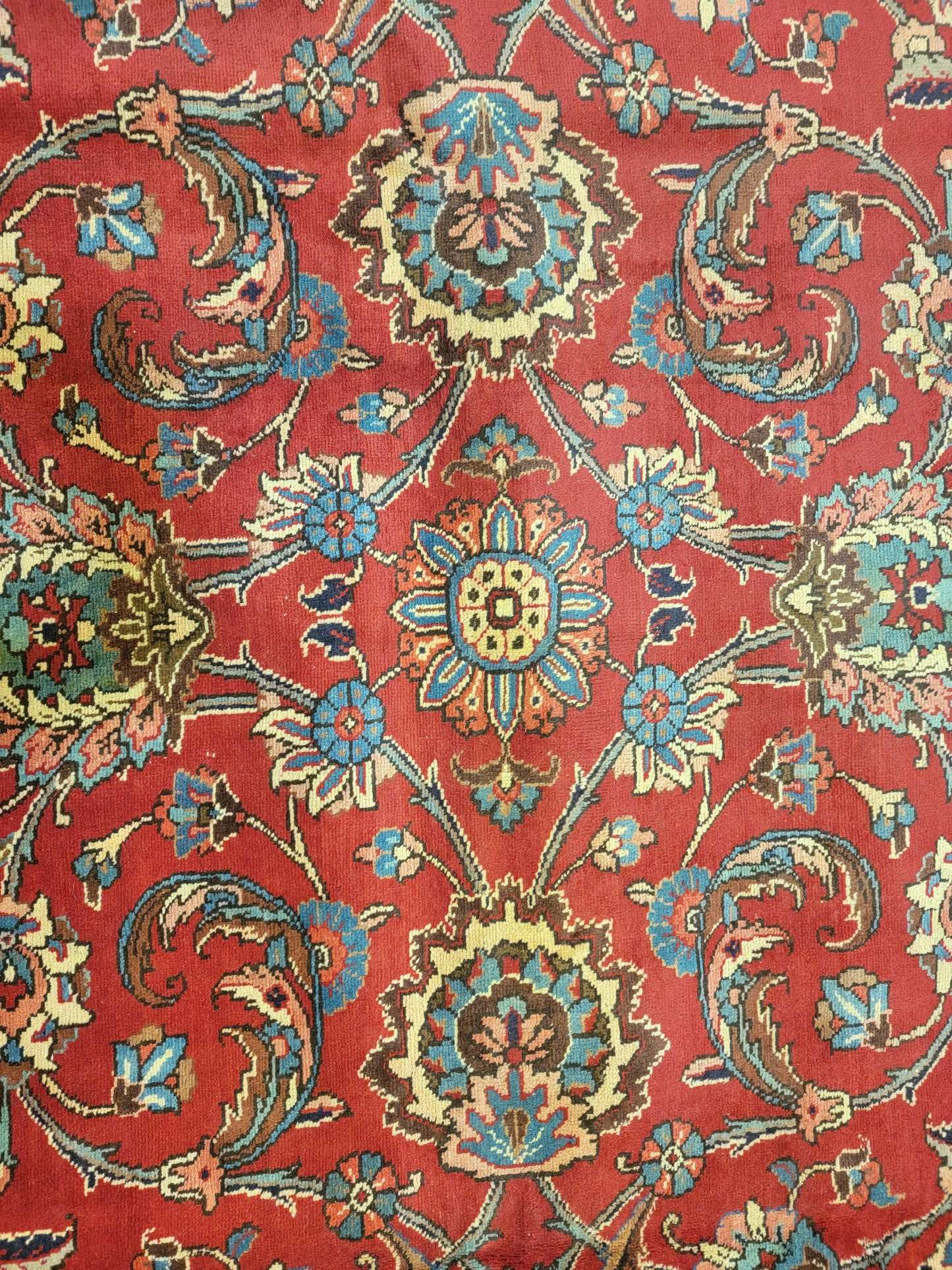 Hand-Knotted Wool Rug Tabriz 9'10" x 12'10"