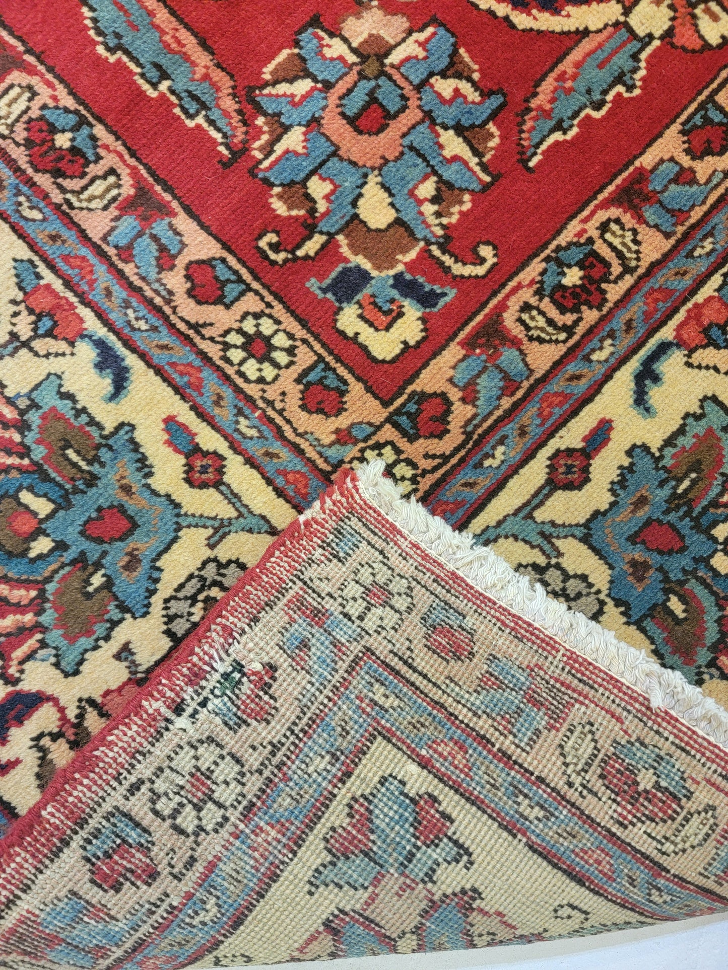 Hand-Knotted Wool Rug Tabriz 9'10" x 12'10"