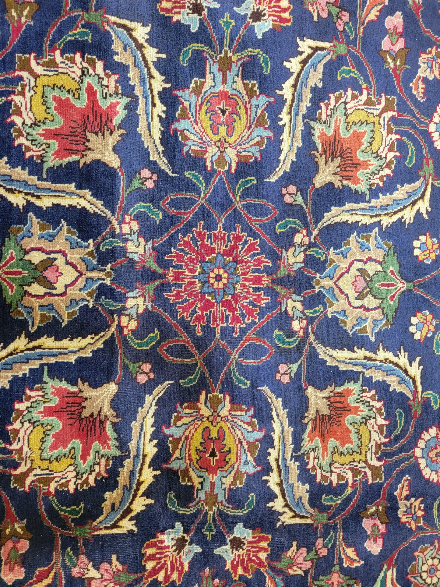 Hand-Knotted Wool Rug Tabriz Signed 10' x 12'10"