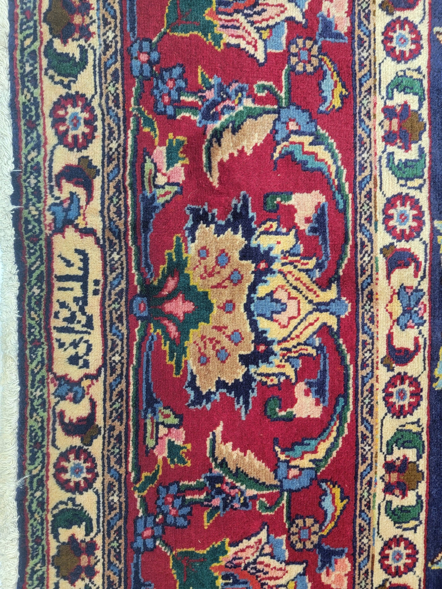 Hand-Knotted Wool Rug Tabriz Signed 10' x 12'10"