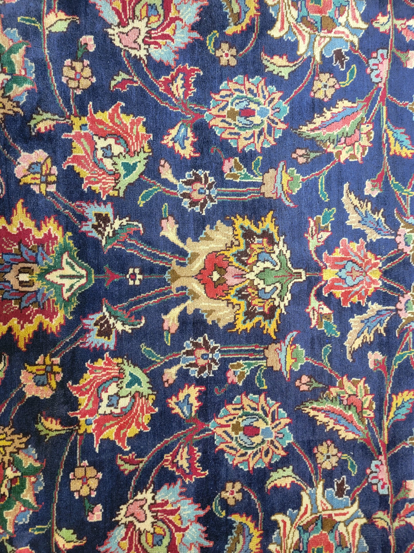 Hand-Knotted Wool Rug Tabriz Signed 10' x 12'10"