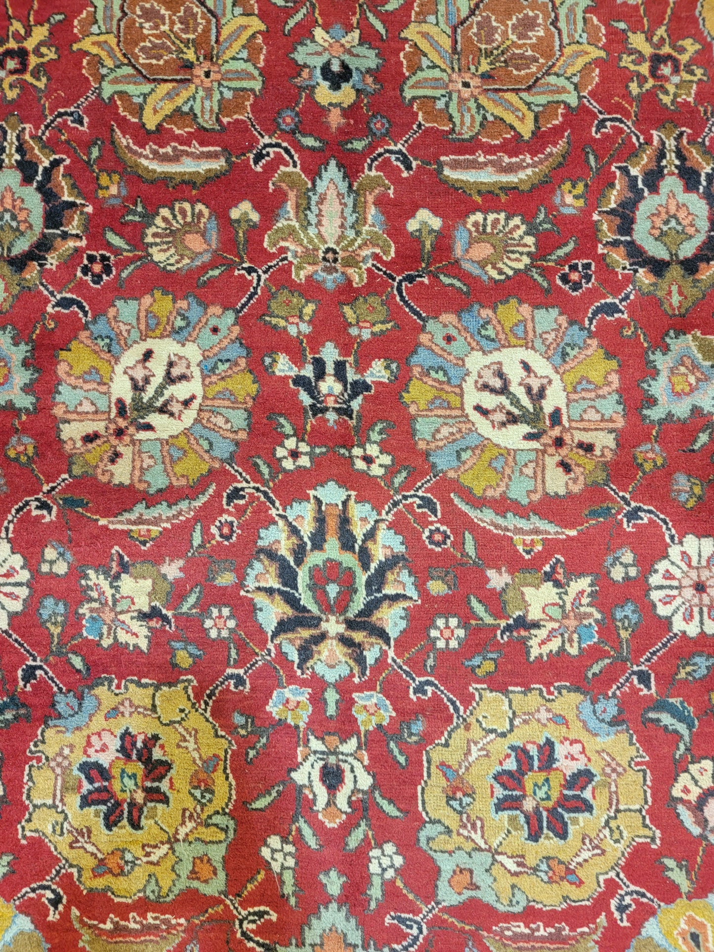 Hand-Knotted Wool Rug Tabriz 10' x 12'11"