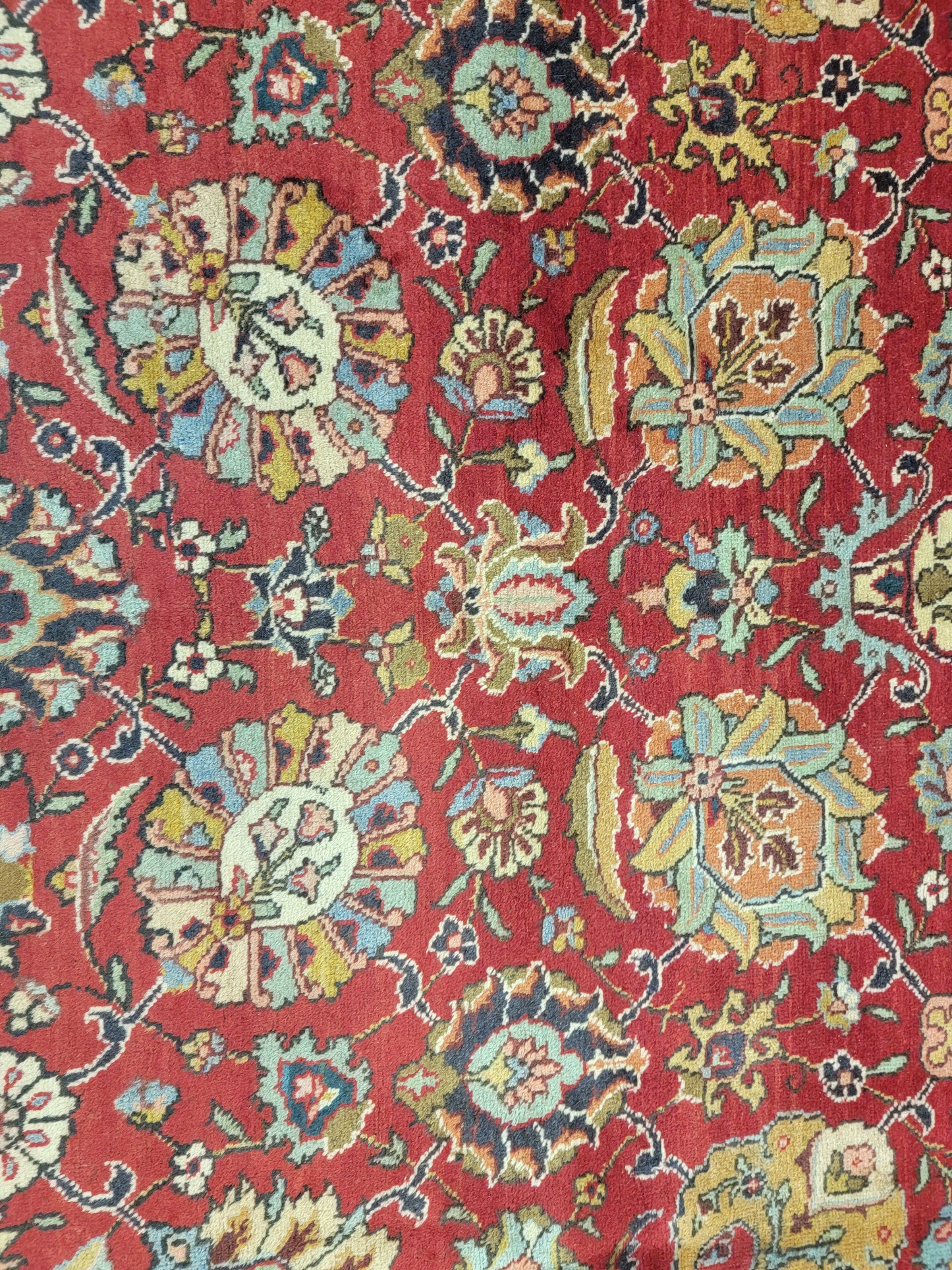 Hand-Knotted Wool Rug Tabriz 10' x 12'11"