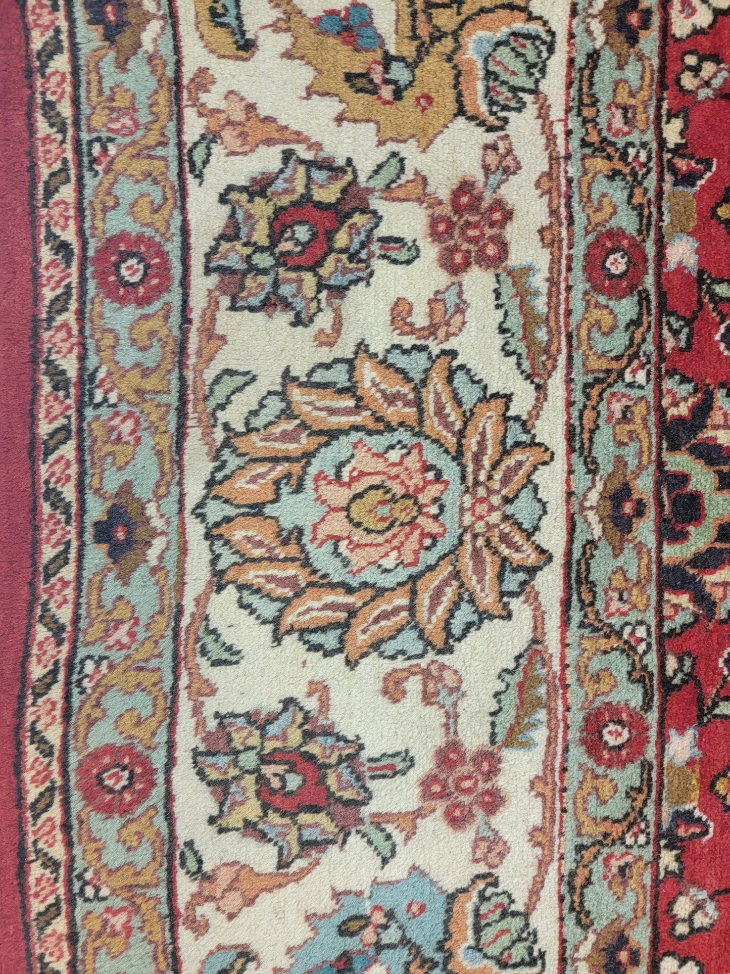 Hand-Knotted Wool Rug Tabriz 10' x 12'11"