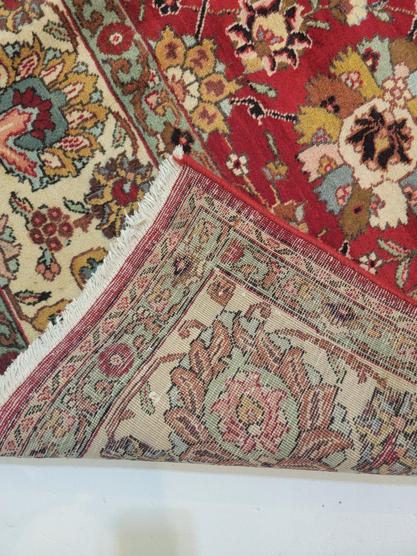 Hand-Knotted Wool Rug Tabriz 10' x 12'11"