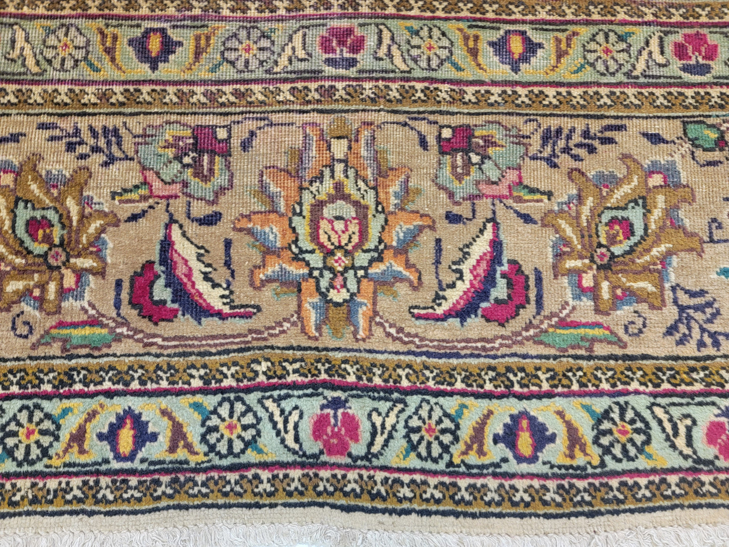 Hand-Knotted Wool Rug Tabriz 9'10" x 15'7"