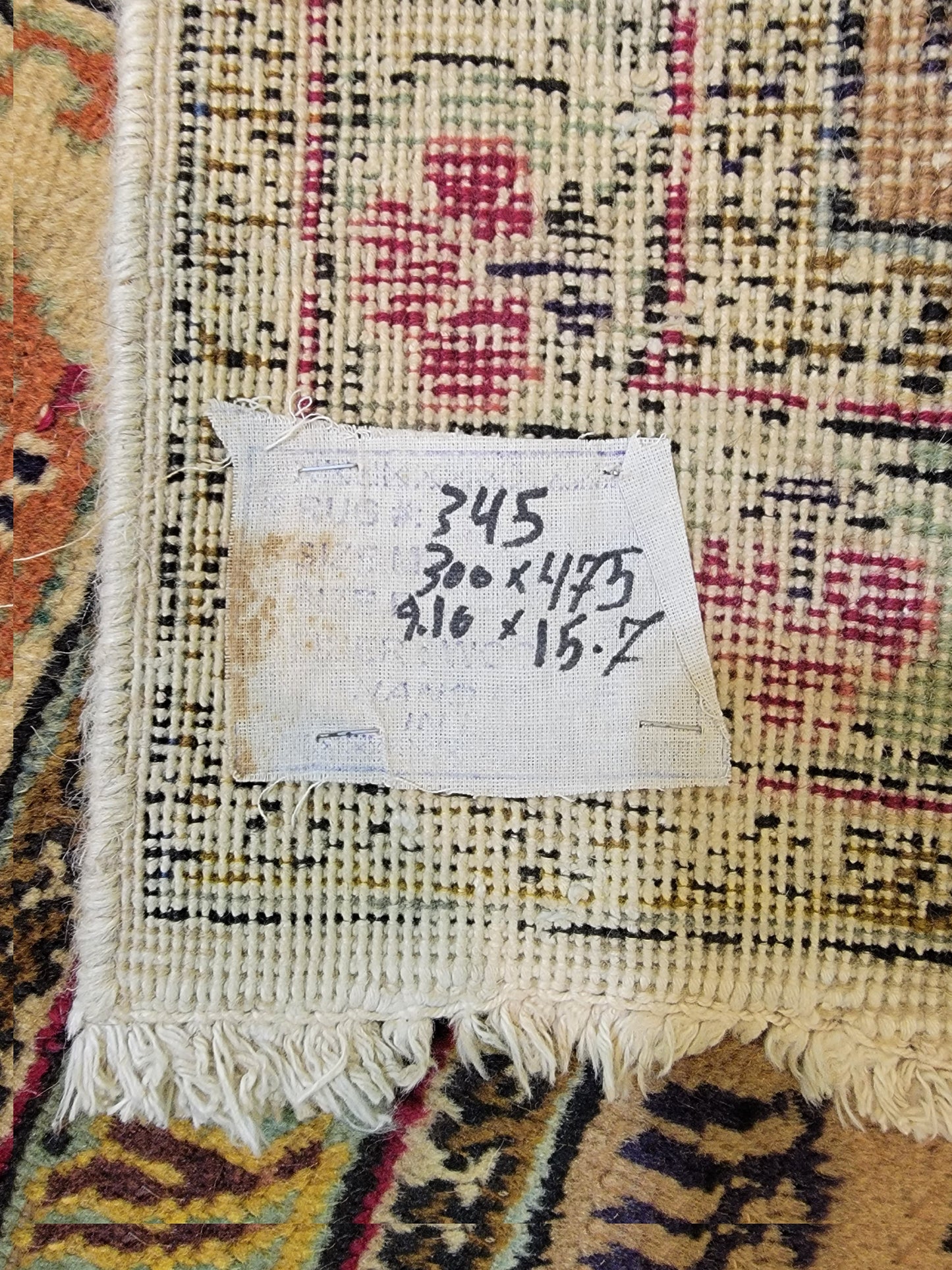 Hand-Knotted Wool Rug Tabriz 9'10" x 15'7"