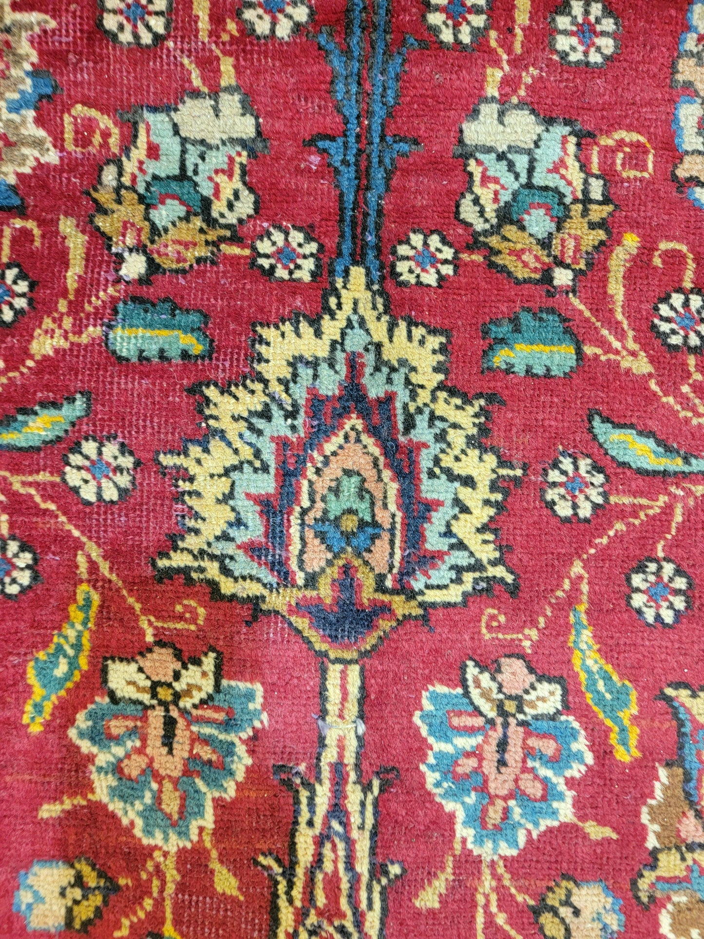 Hand-Knotted Wool Rug Tabriz 9'6" x 11'1"