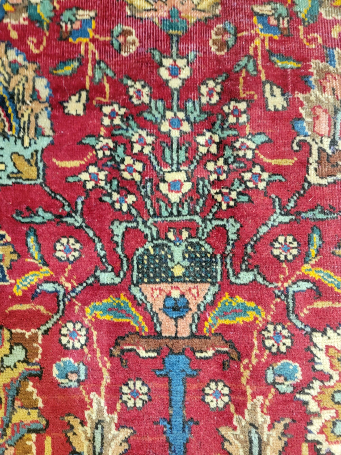 Hand-Knotted Wool Rug Tabriz 9'6" x 11'1"