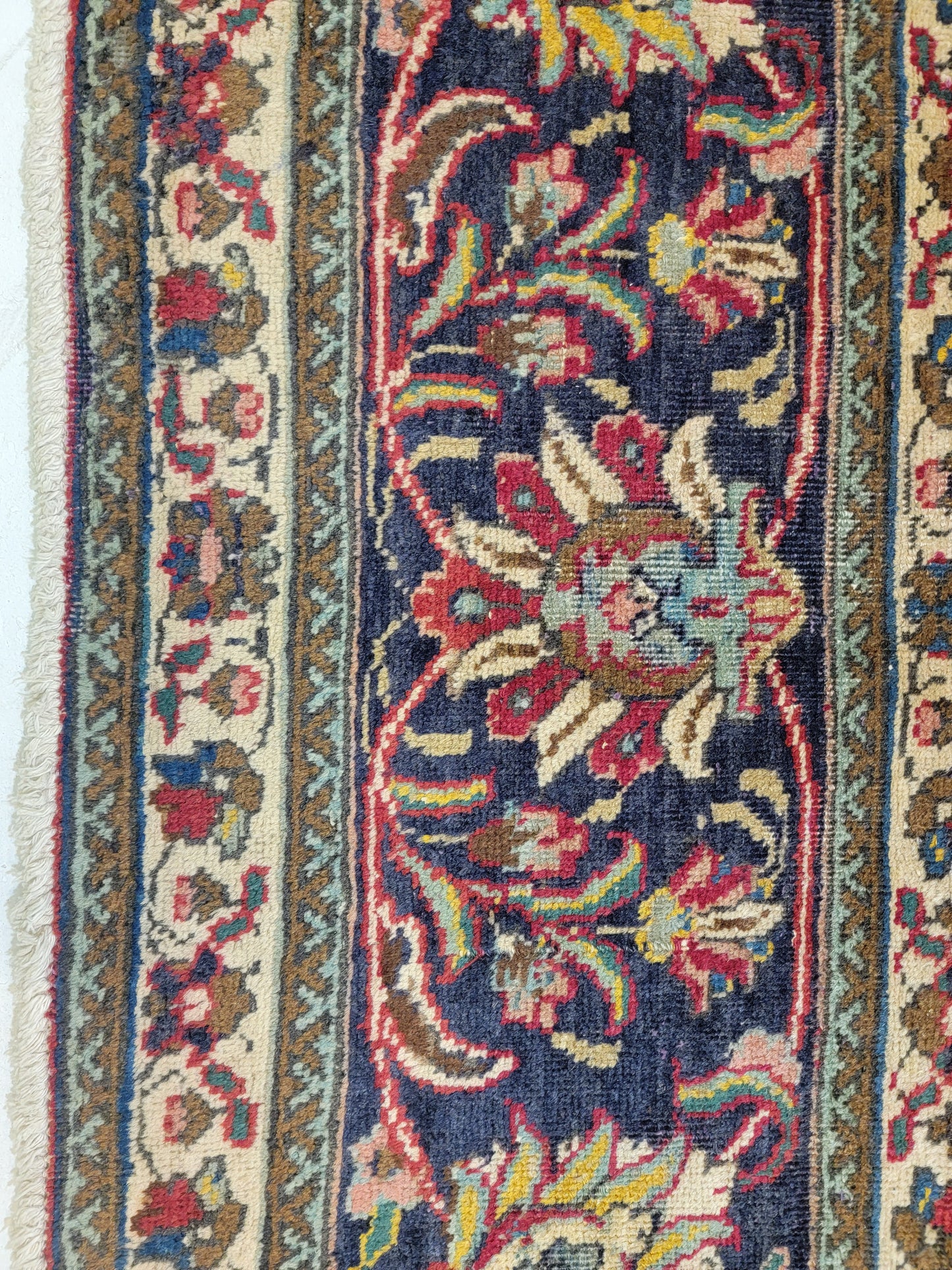 Hand-Knotted Wool Rug Tabriz 9'6" x 11'1"