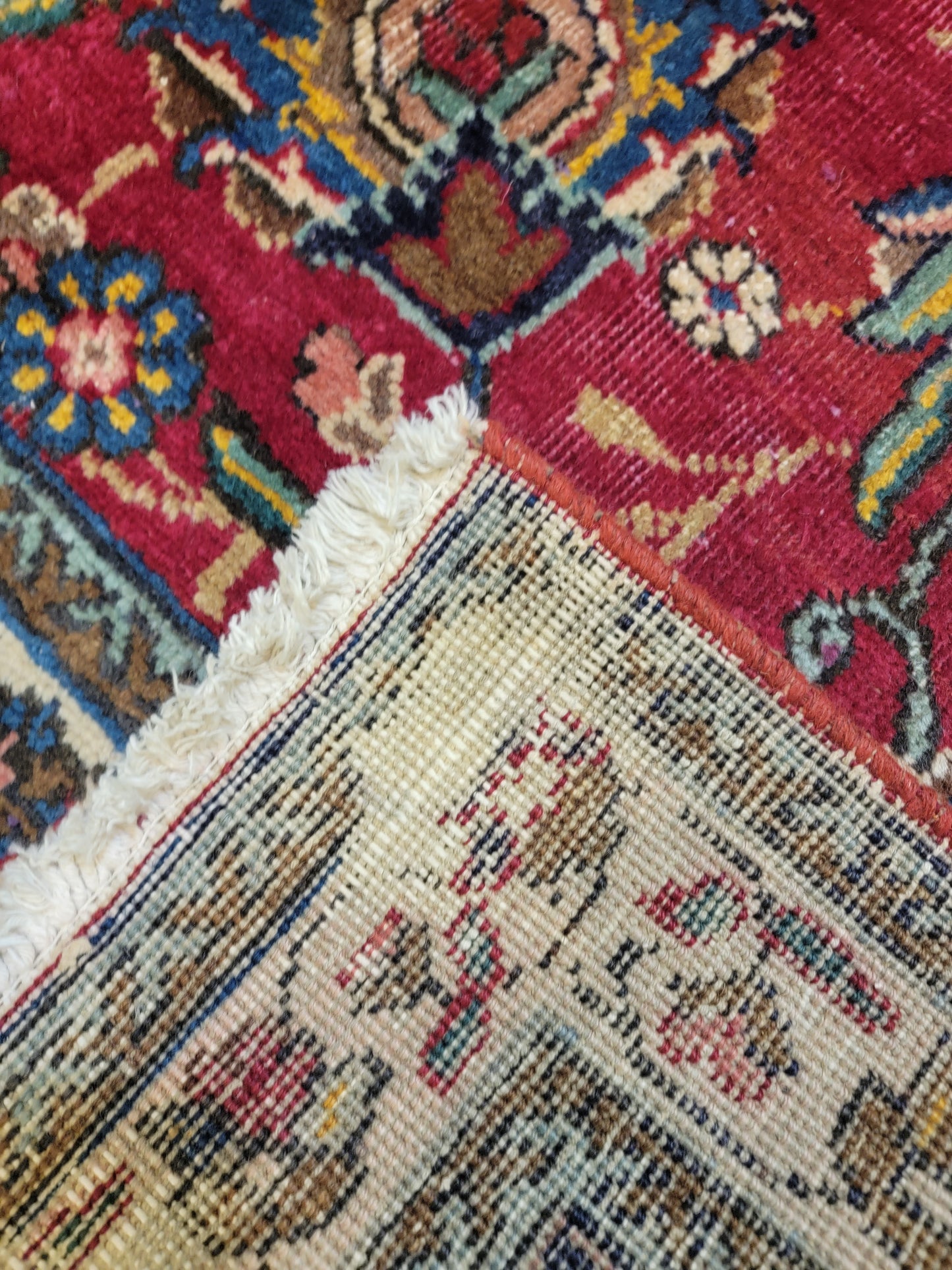 Hand-Knotted Wool Rug Tabriz 9'6" x 11'1"