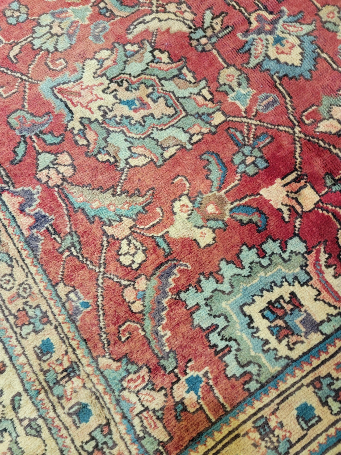 Hand-Knotted Wool Rug Tabriz 9'4" x 12'6"