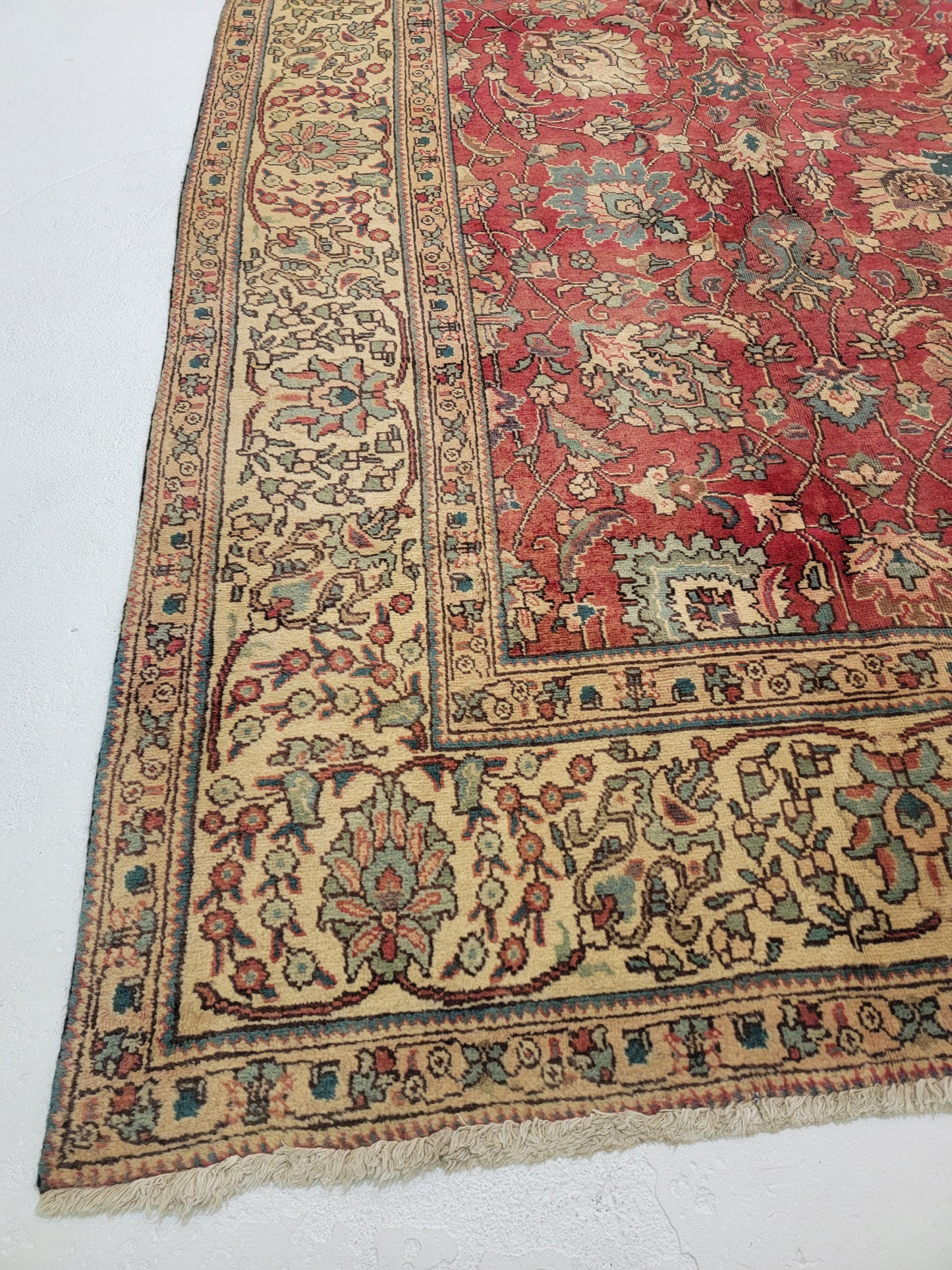 Hand-Knotted Wool Rug Tabriz 9'4" x 12'6"
