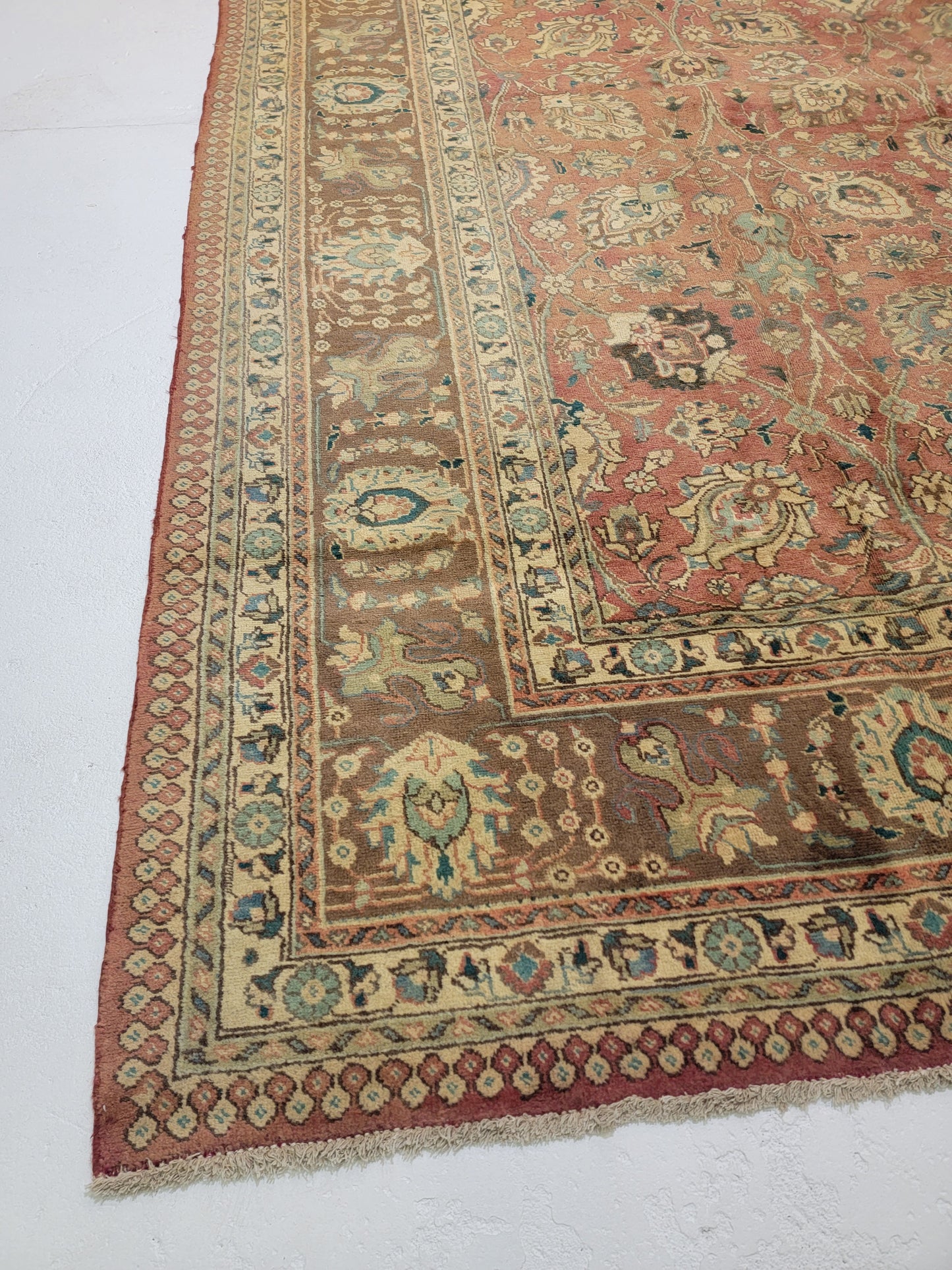 Hand-Knotted Wool Rug Tabriz 9'8" x 12'6"