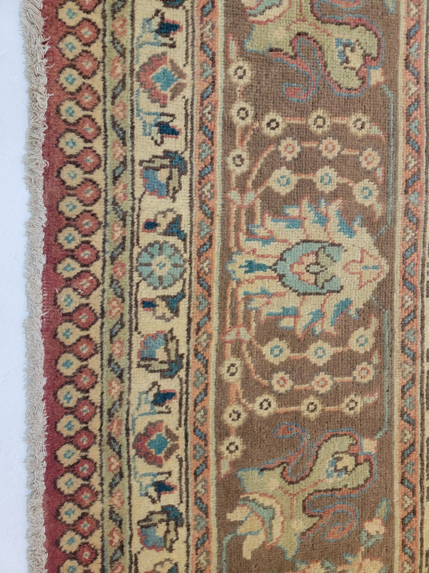 Hand-Knotted Wool Rug Tabriz 9'8" x 12'6"